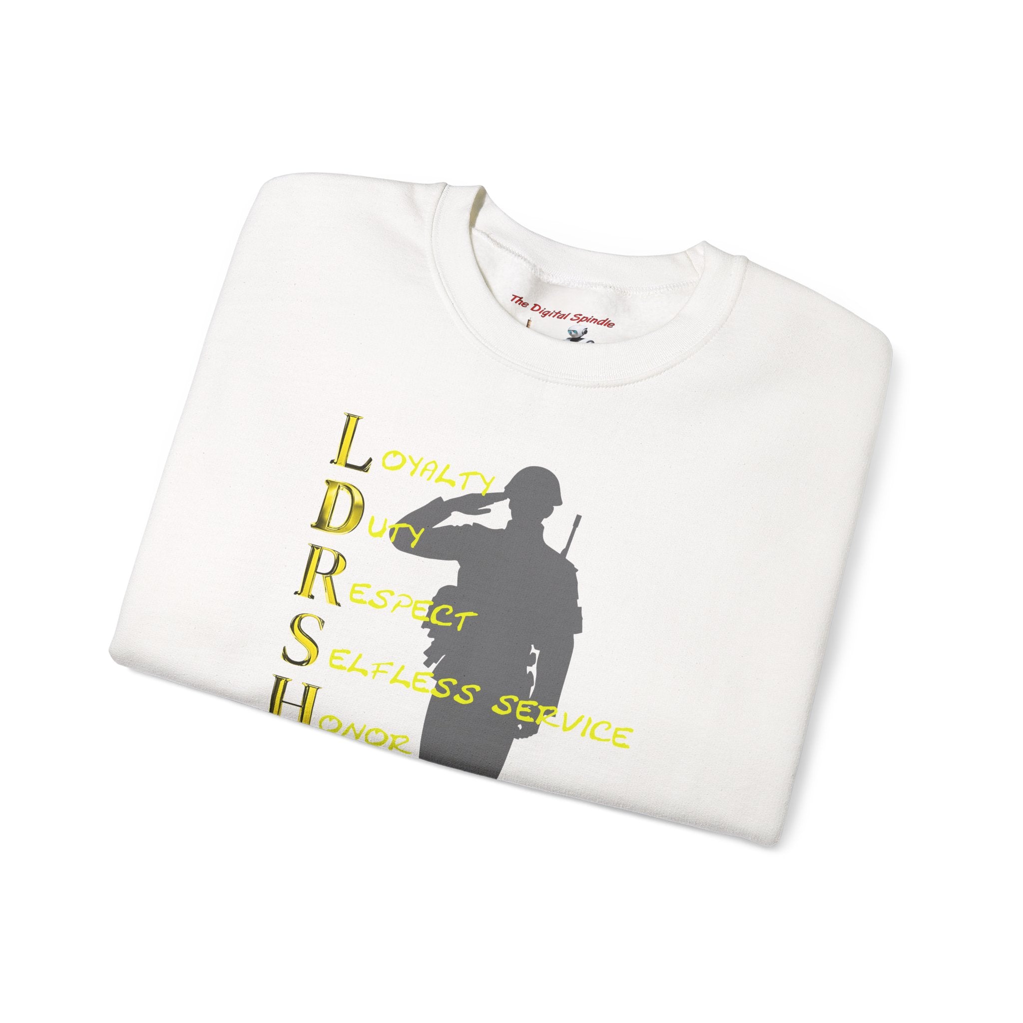 Leadership Military Salute Crewneck Sweatshirt — LDRSHIP Values Design