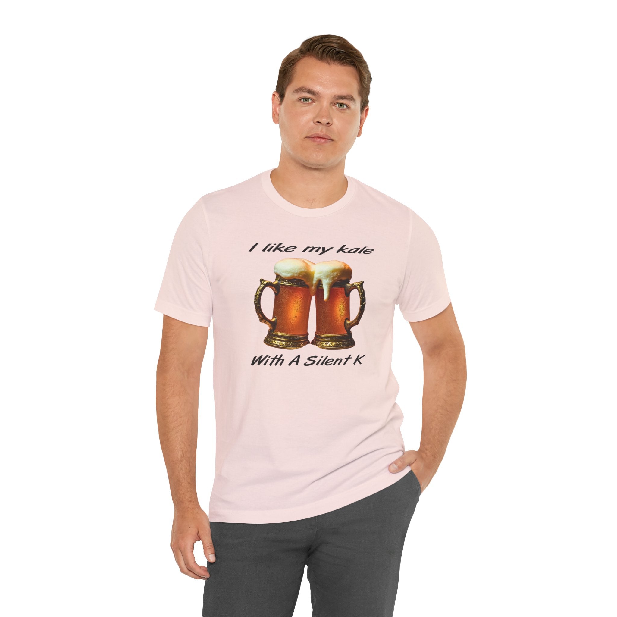 “I Like My Kale With A Silent K” Funny Beer Graphic Tee