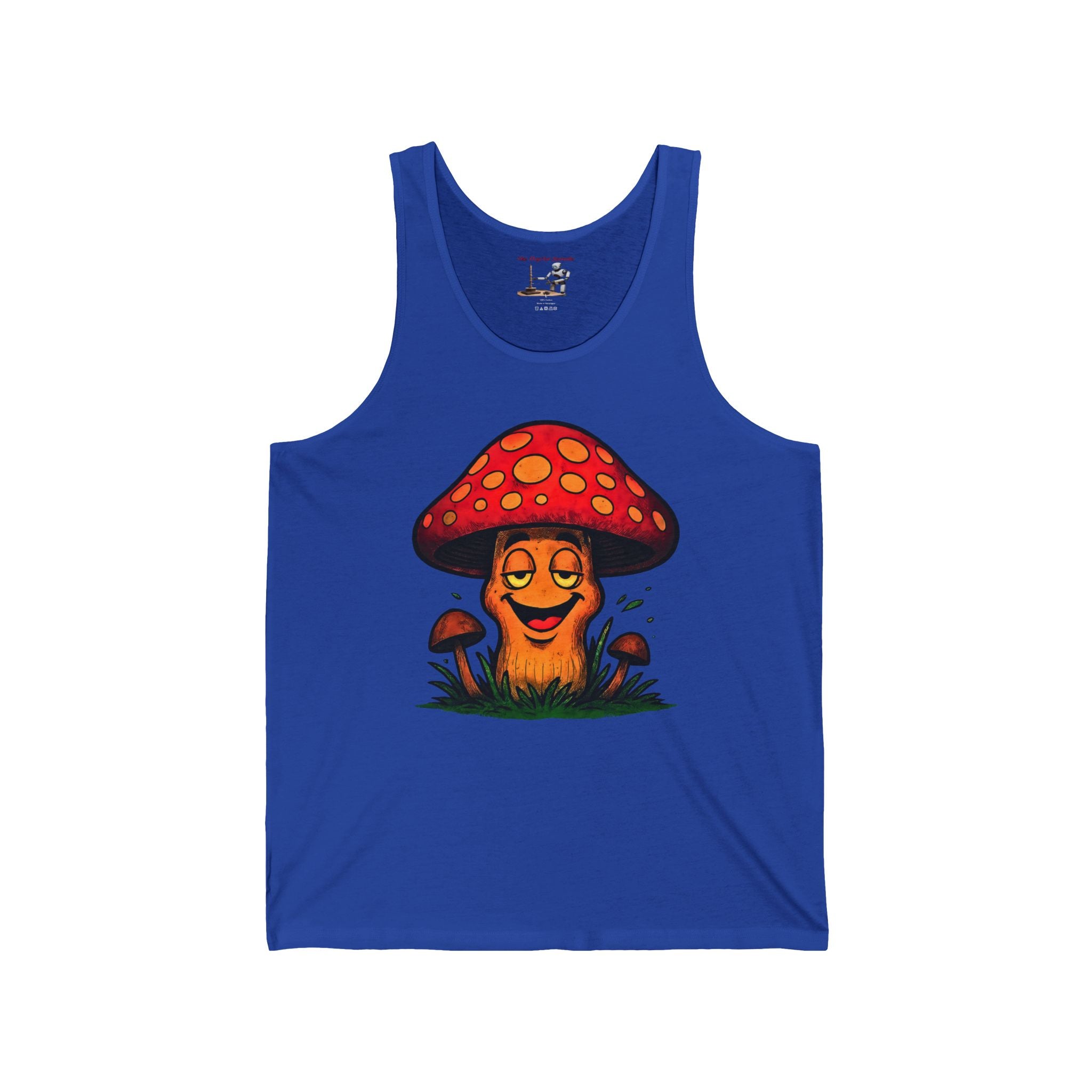 Happy Mushroom Tank Top — Cute Psychedelic Fungi Graphic Tank