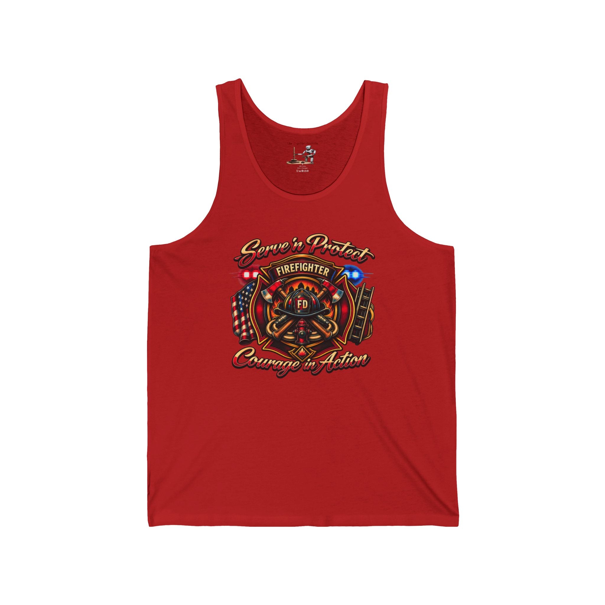 Firefighter Courage In Action Tank Top