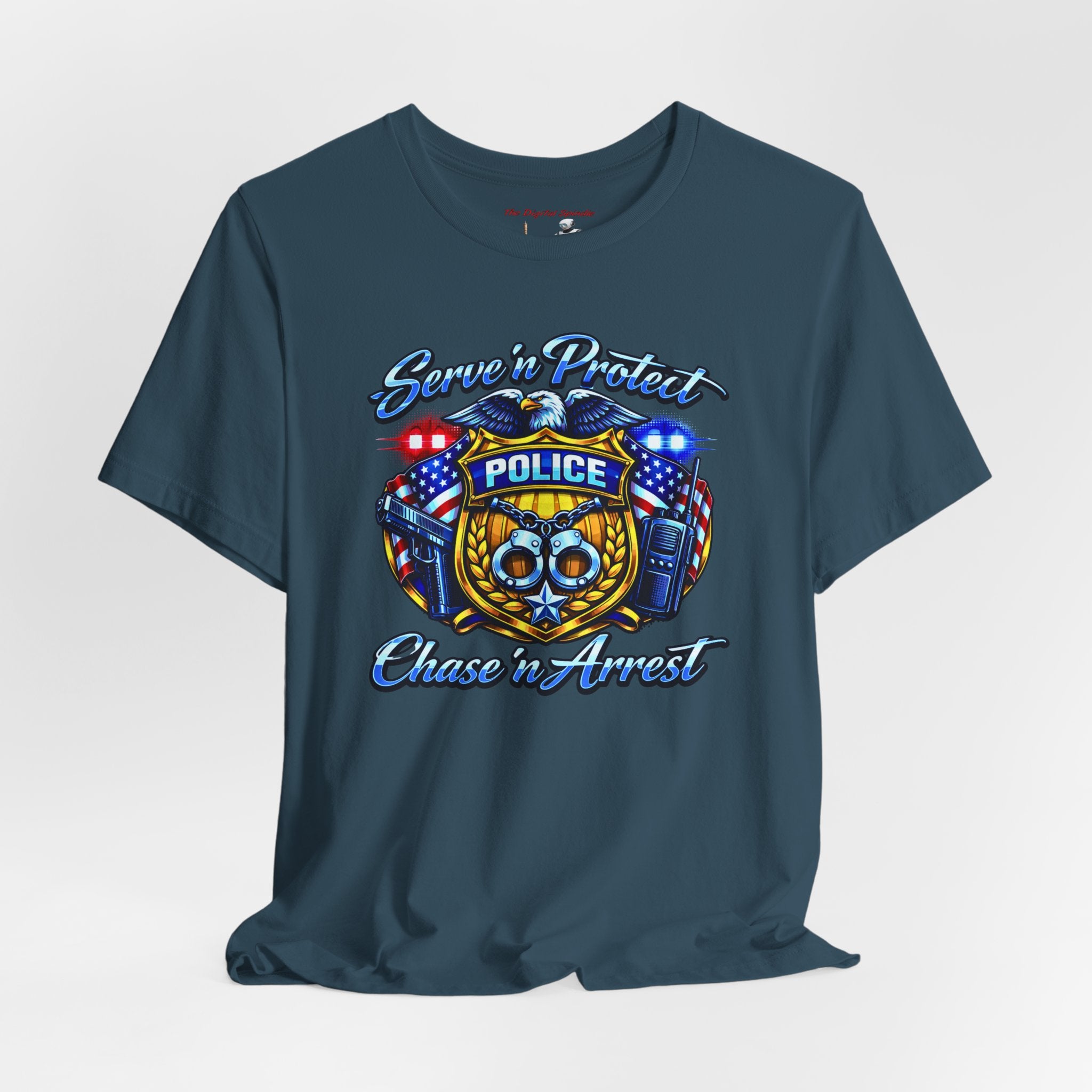 Police 'Serve & Protect, Chase to Arrest' Graphic Tee