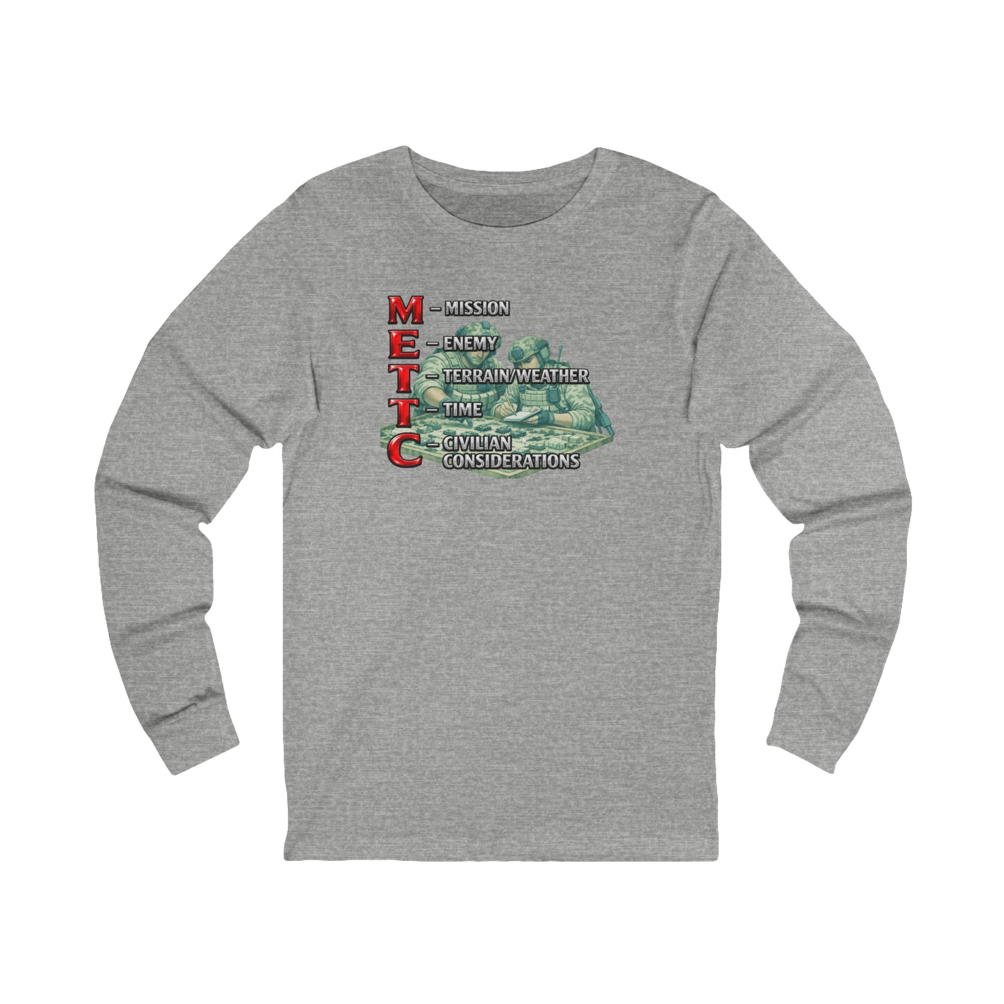 METTC Acronym Long Sleeve Tee — Tactical Training Graphic