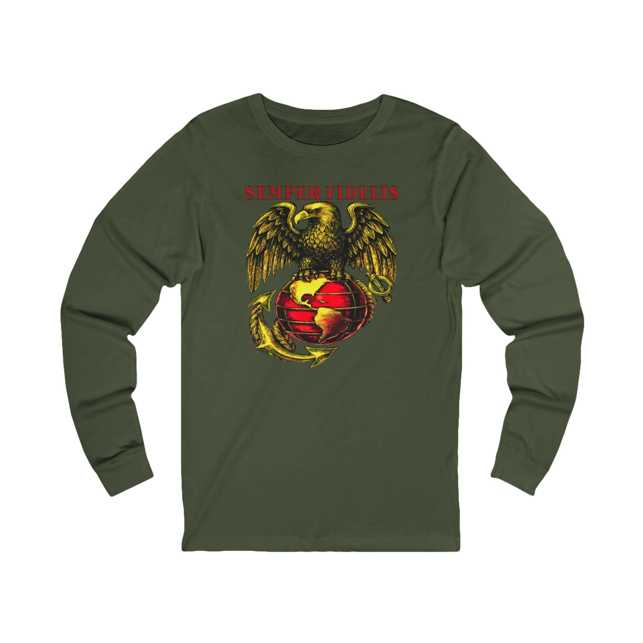 Semper Fidelis Eagle Globe & Anchor Long Sleeve Tee — USMC Marine Corps Tribute