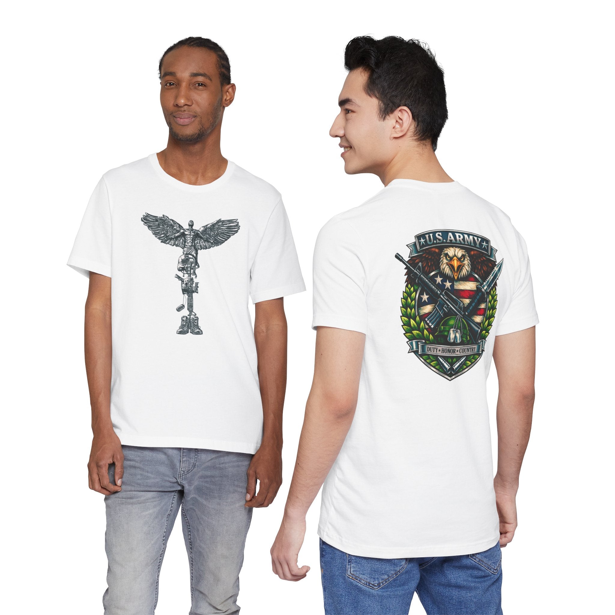 Fallen Soldier Rising Angel T-Shirt — Patriotic Military Veteran Tee