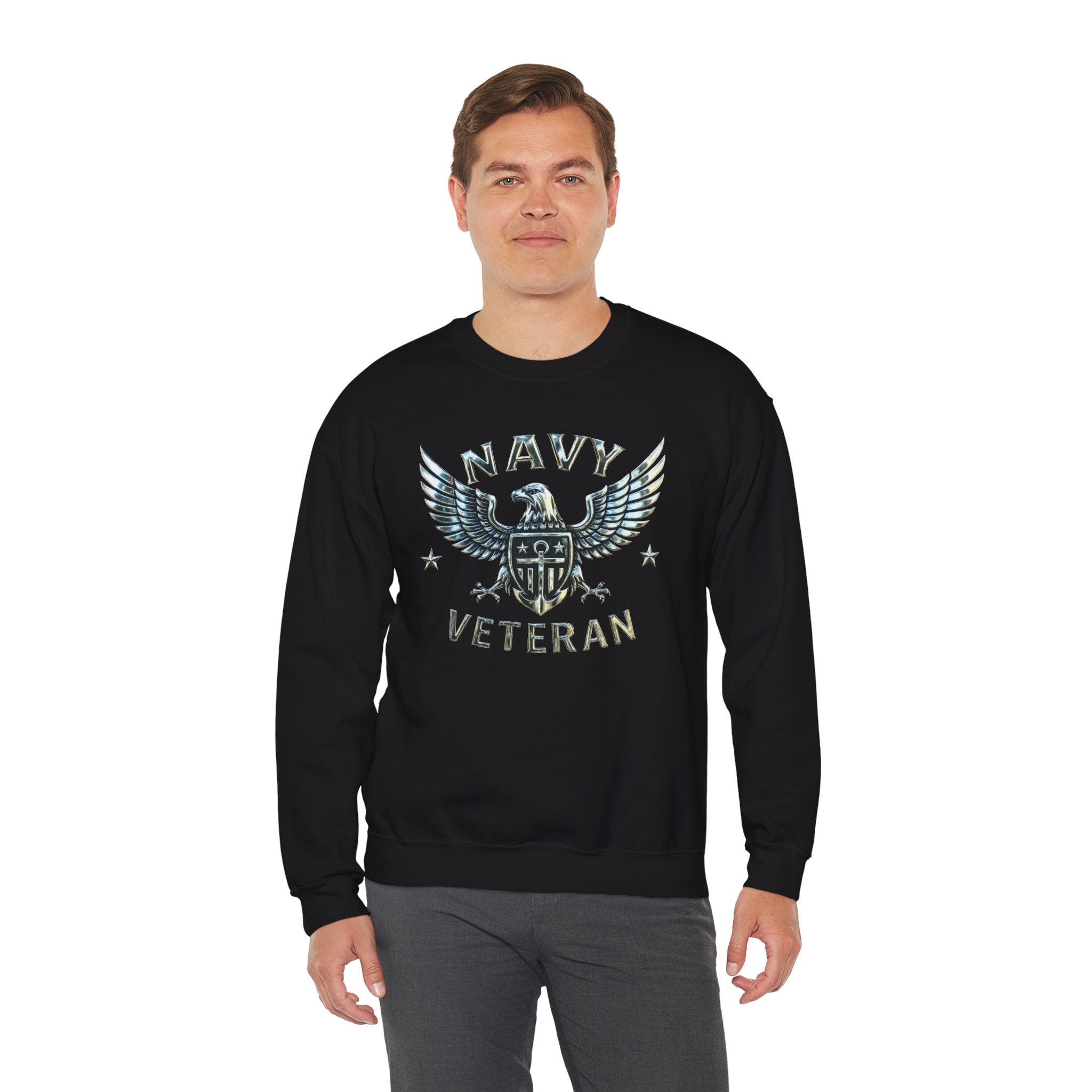Navy Veteran Eagle Crewneck Sweatshirt