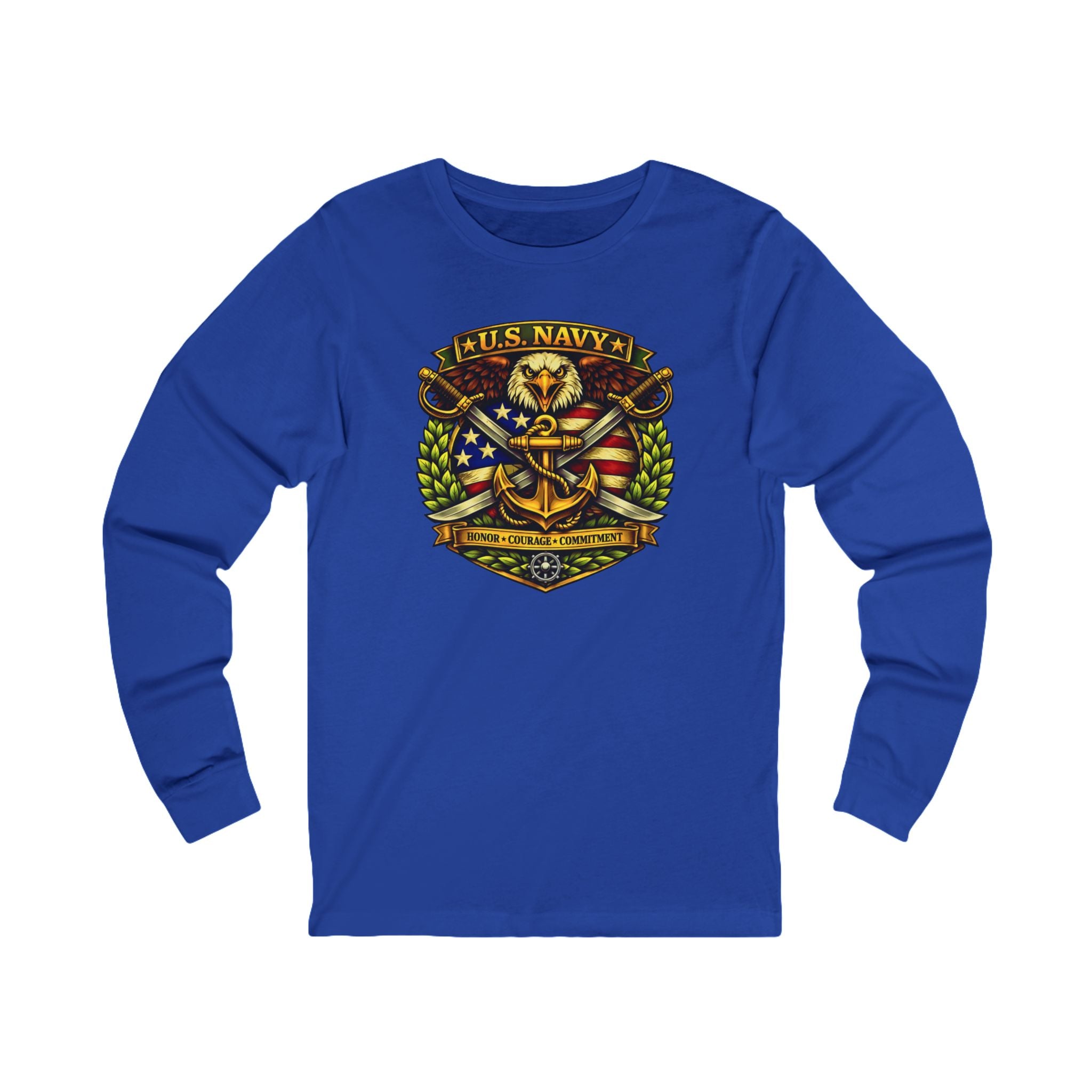 U.S. Navy Honor, Courage, Commitment Long Sleeve Tee