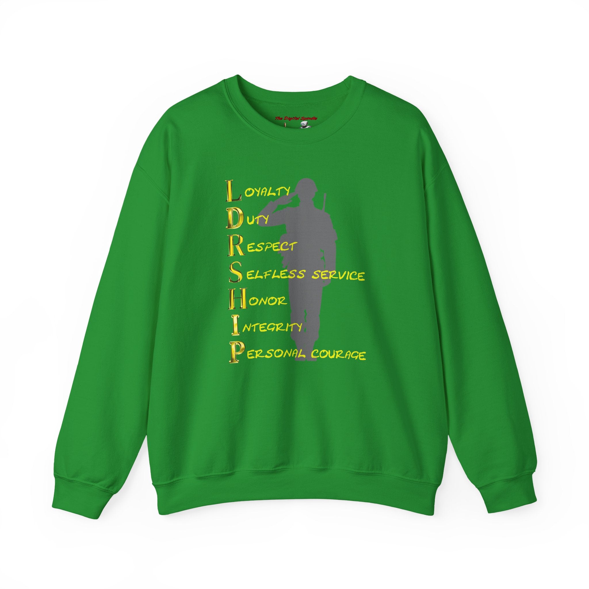 Leadership Military Salute Crewneck Sweatshirt — LDRSHIP Values Design