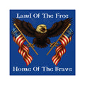 6" × 6" "Land of the Free, Home of the Brave" Square Sticker (Indoor/Outdoor)