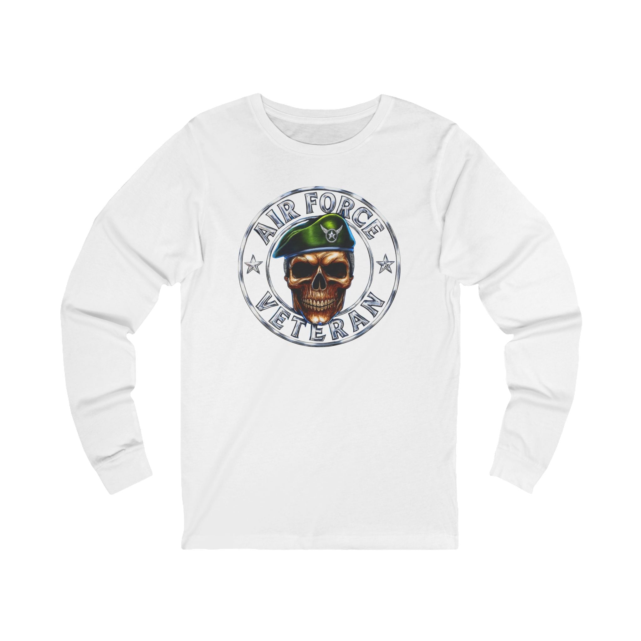 Air Force Veteran Skull Long Sleeve Tee