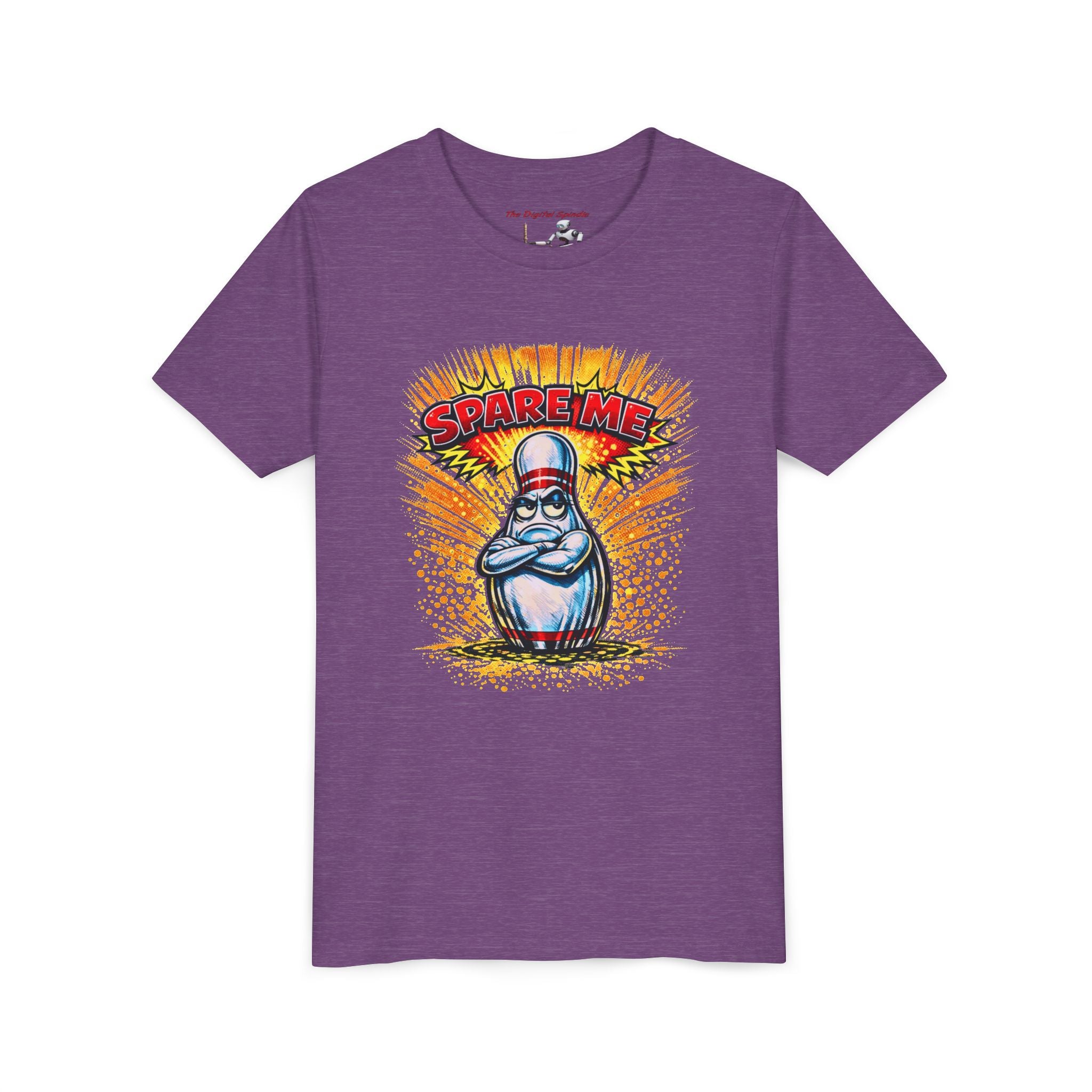 'Spare Me' Cartoon Bowling Pin Graphic Shirt