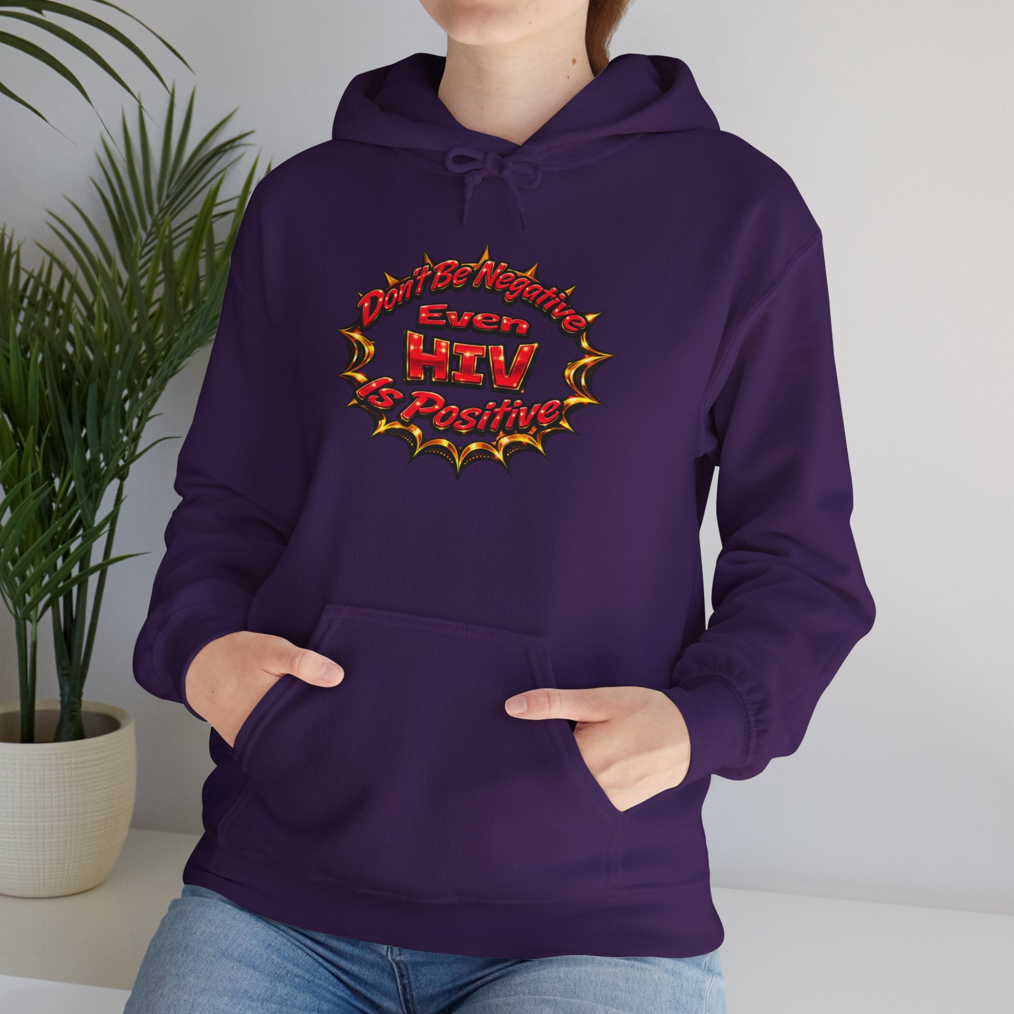 Hoodie – "Be Positive" Retro Comic HTV Design