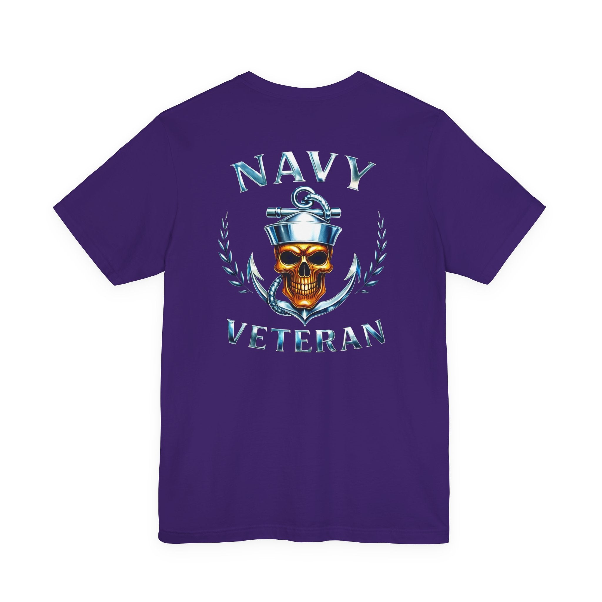 Navy Veteran T-Shirt — Anchor & Skull Military Tribute Tee