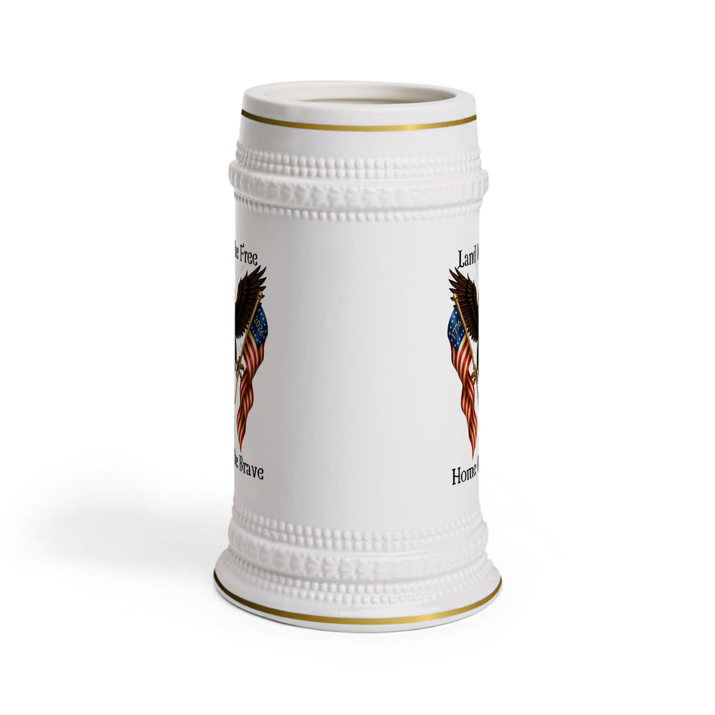 "Land of the Free, Home of the Brave" Beer Stein
