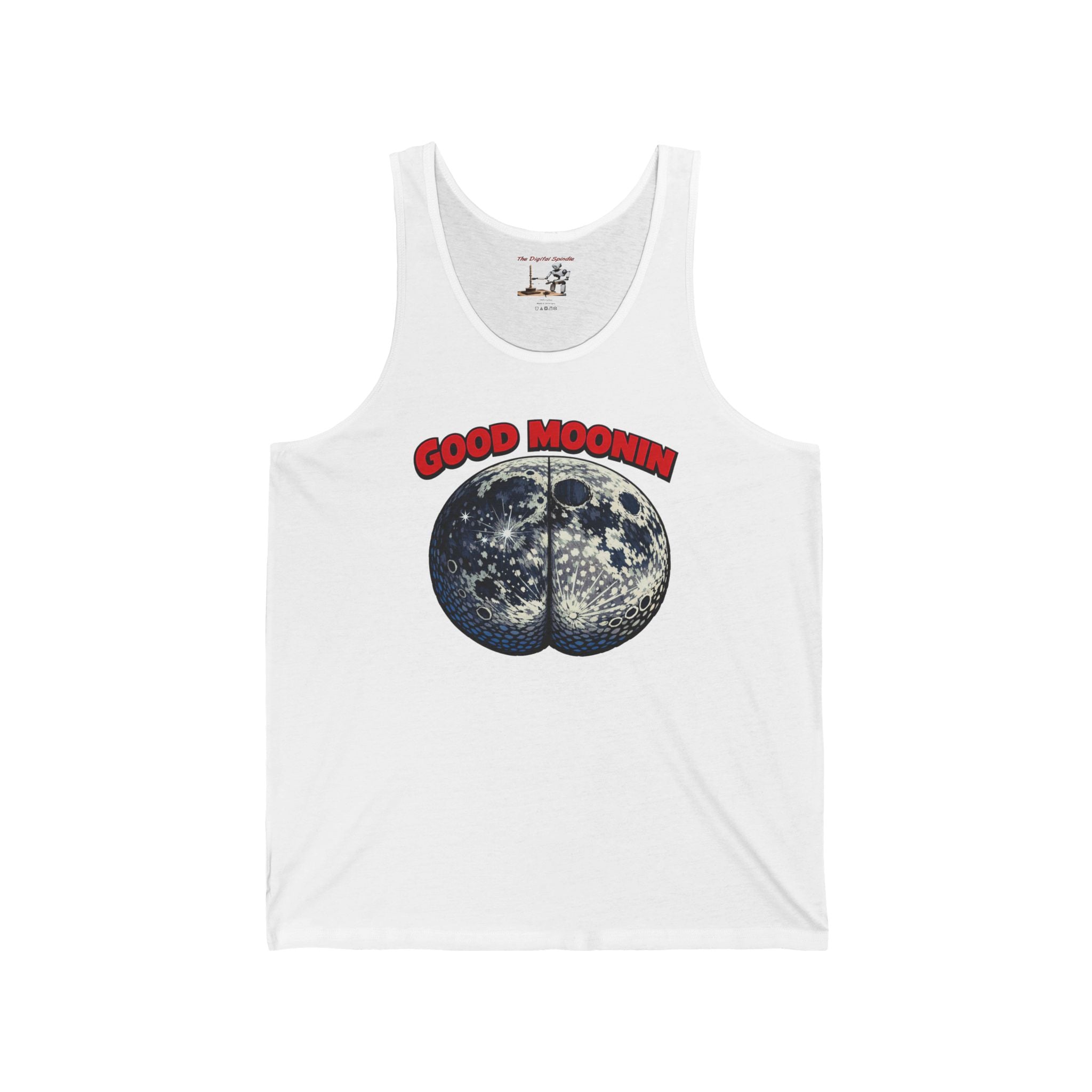 Good Moonin' Tank Top — Funny Retro Moon Graphic Sleeveless Shirt