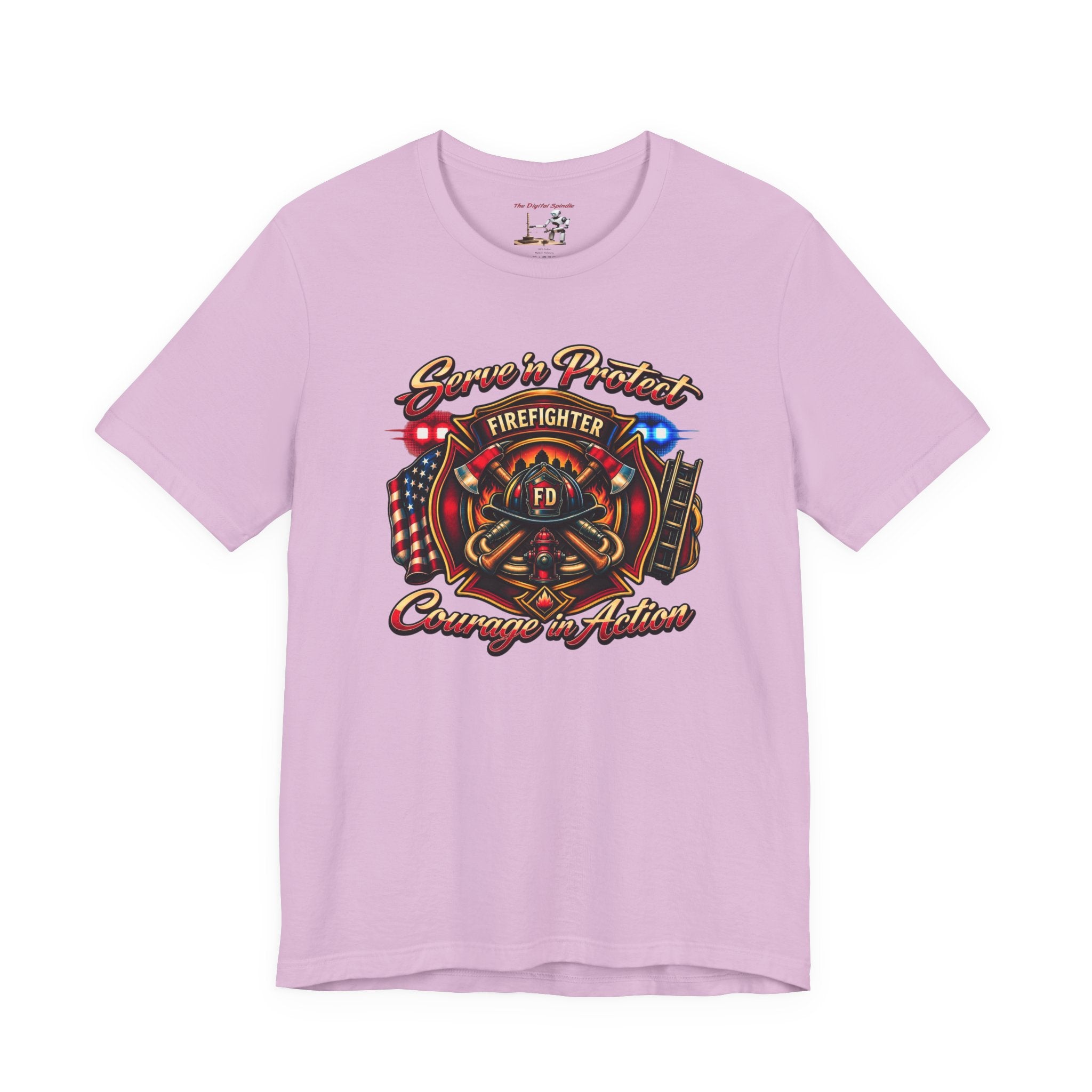 Firefighter “Service & Protect, Courage in Action” Graphic Tee