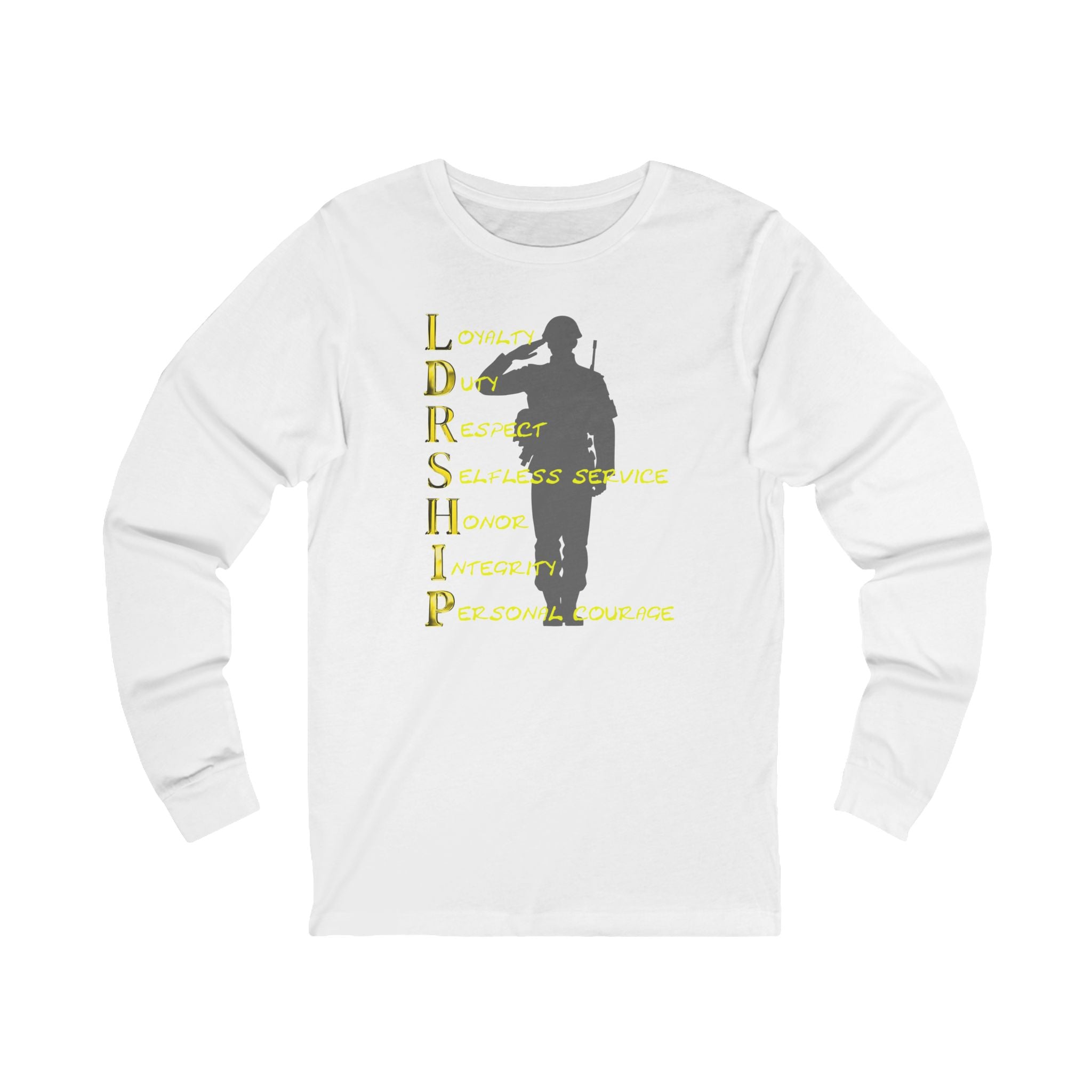 Leadership Salute Long Sleeve Tee — Military-Inspired Honor & Duty Shirt