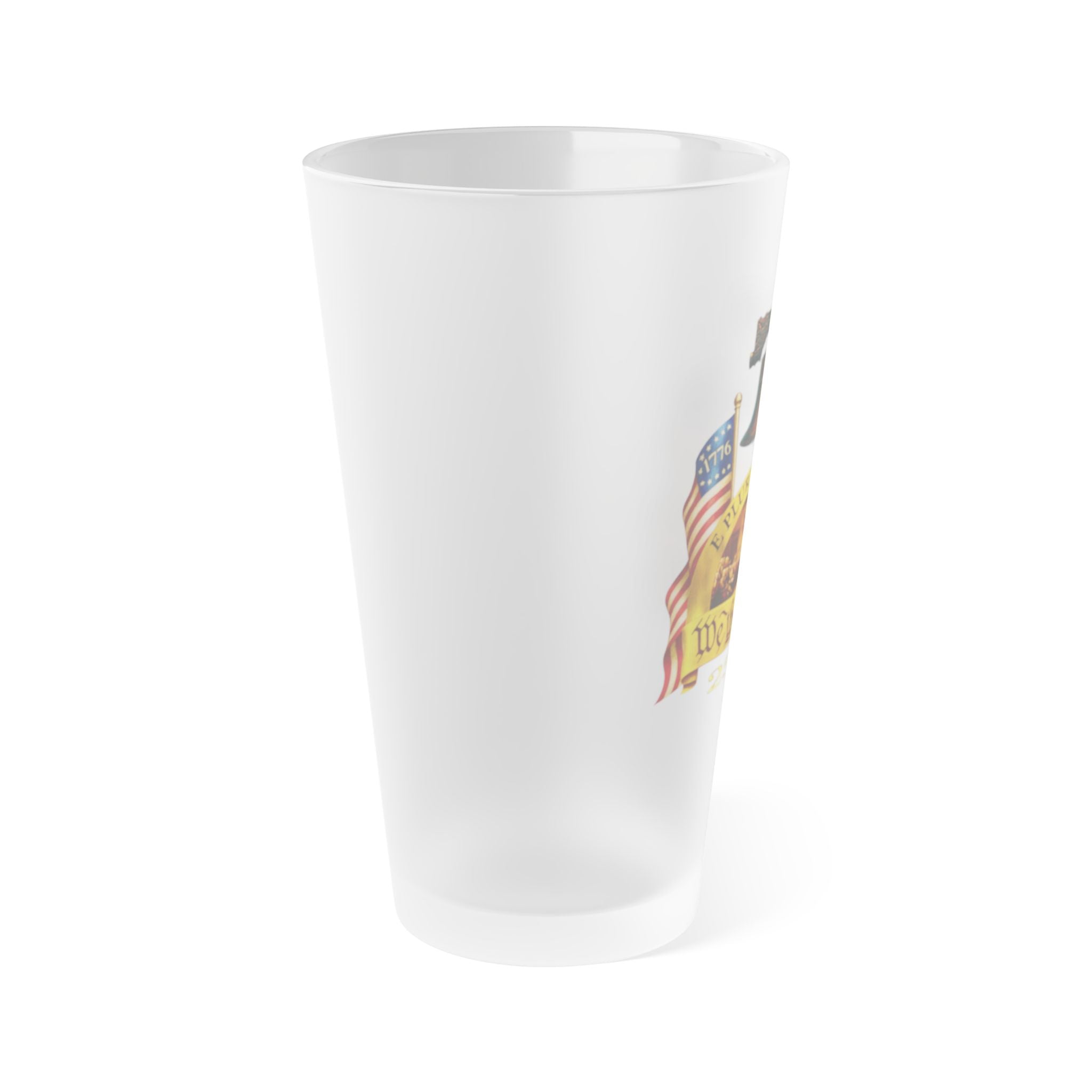 "We the People" Liberty Bell Frosted Pint Glass — 16oz