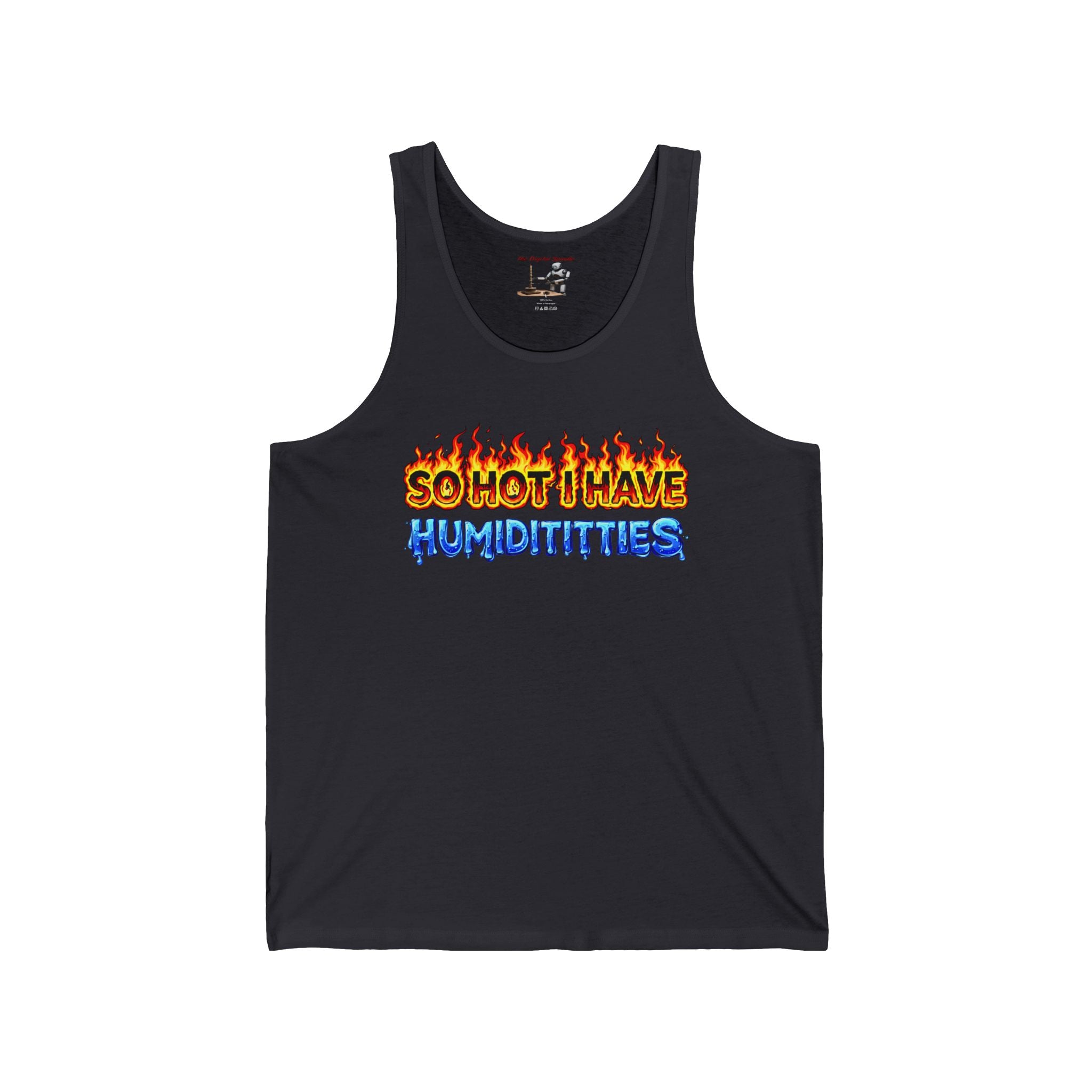 Tank Top - "So Hot I Have Humiditties" Retro Flame & Ice Graphic
