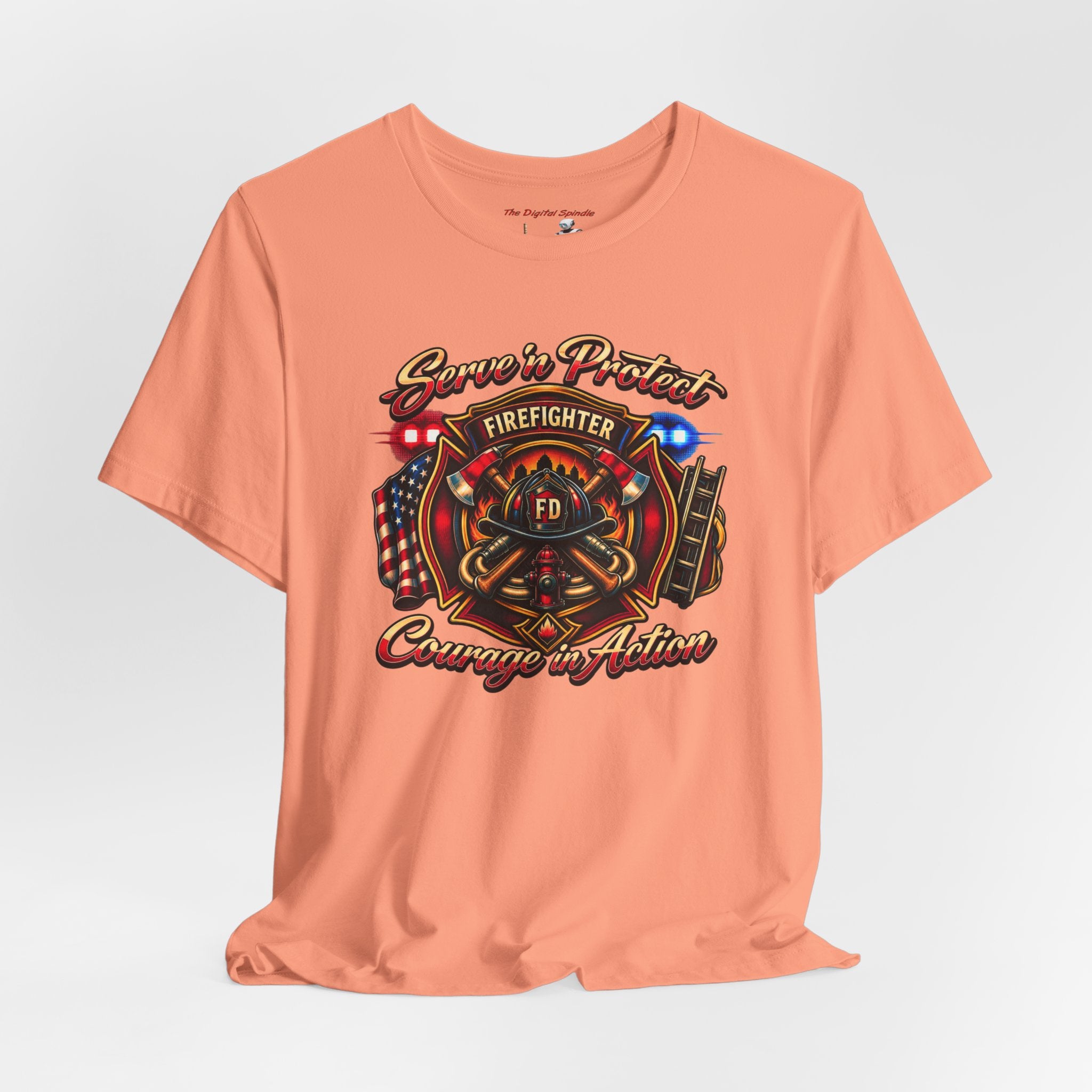 Firefighter “Service & Protect, Courage in Action” Graphic Tee