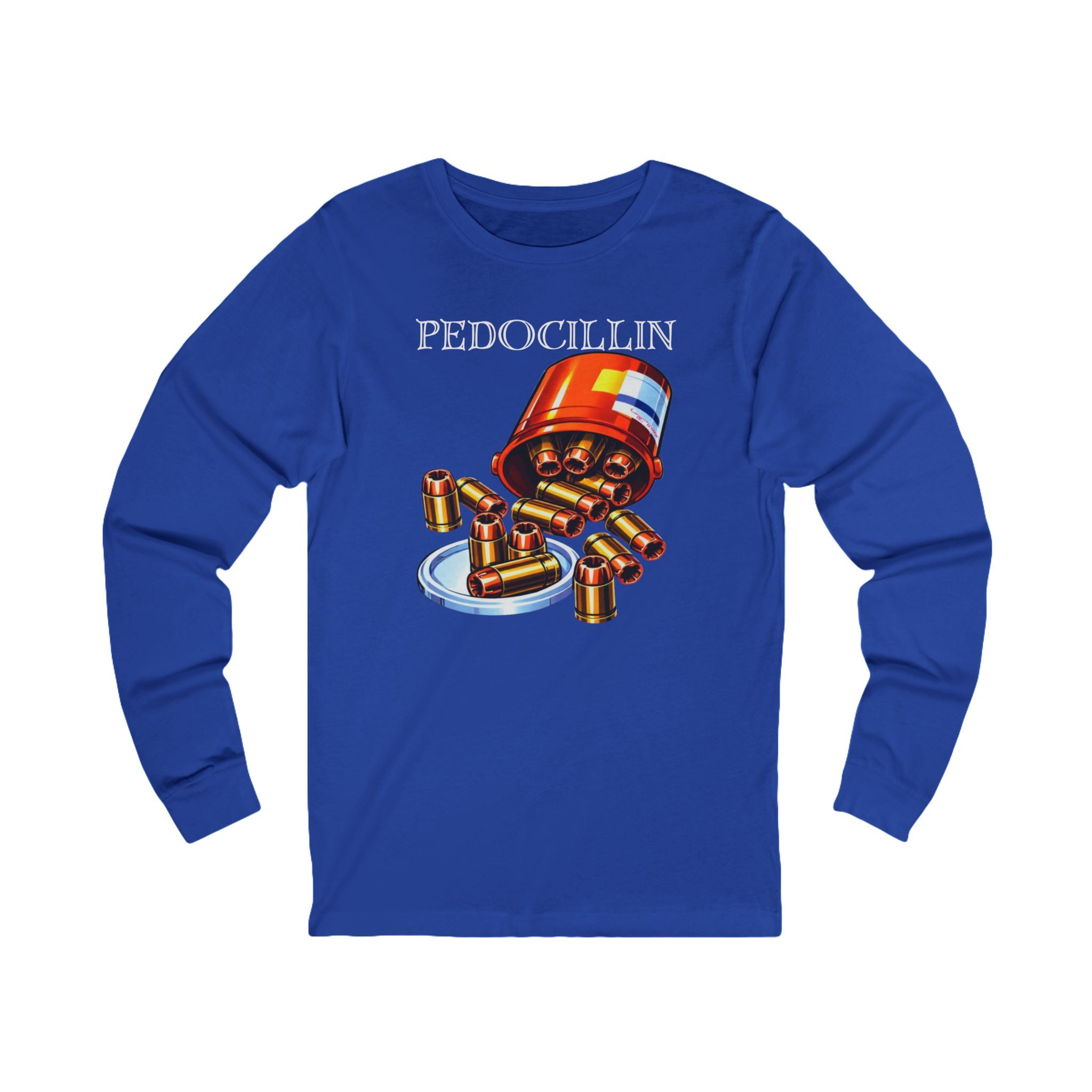 'Pedocillin' Bullet Capsule Graphic Long Sleeve Tee