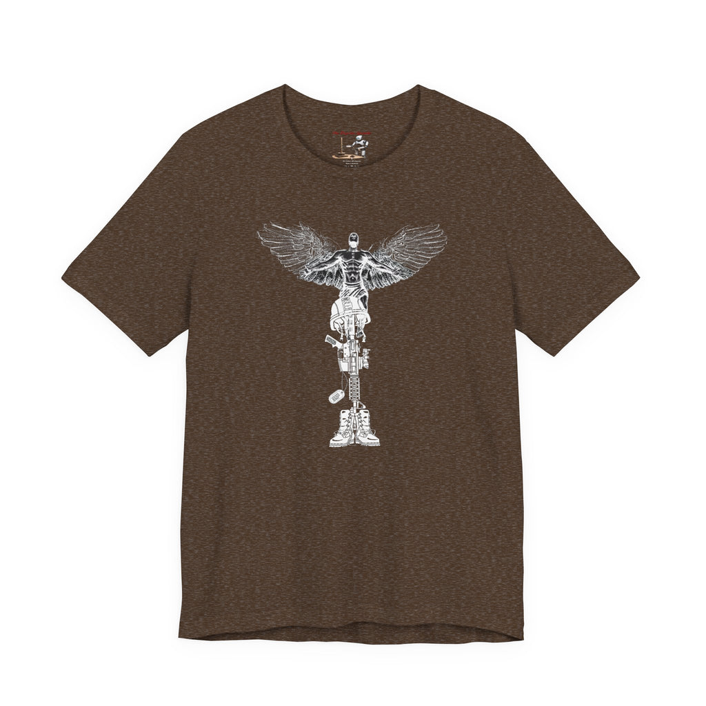Marine Veteran Skull T‑Shirt — USMC Drill Instructor Hat Design