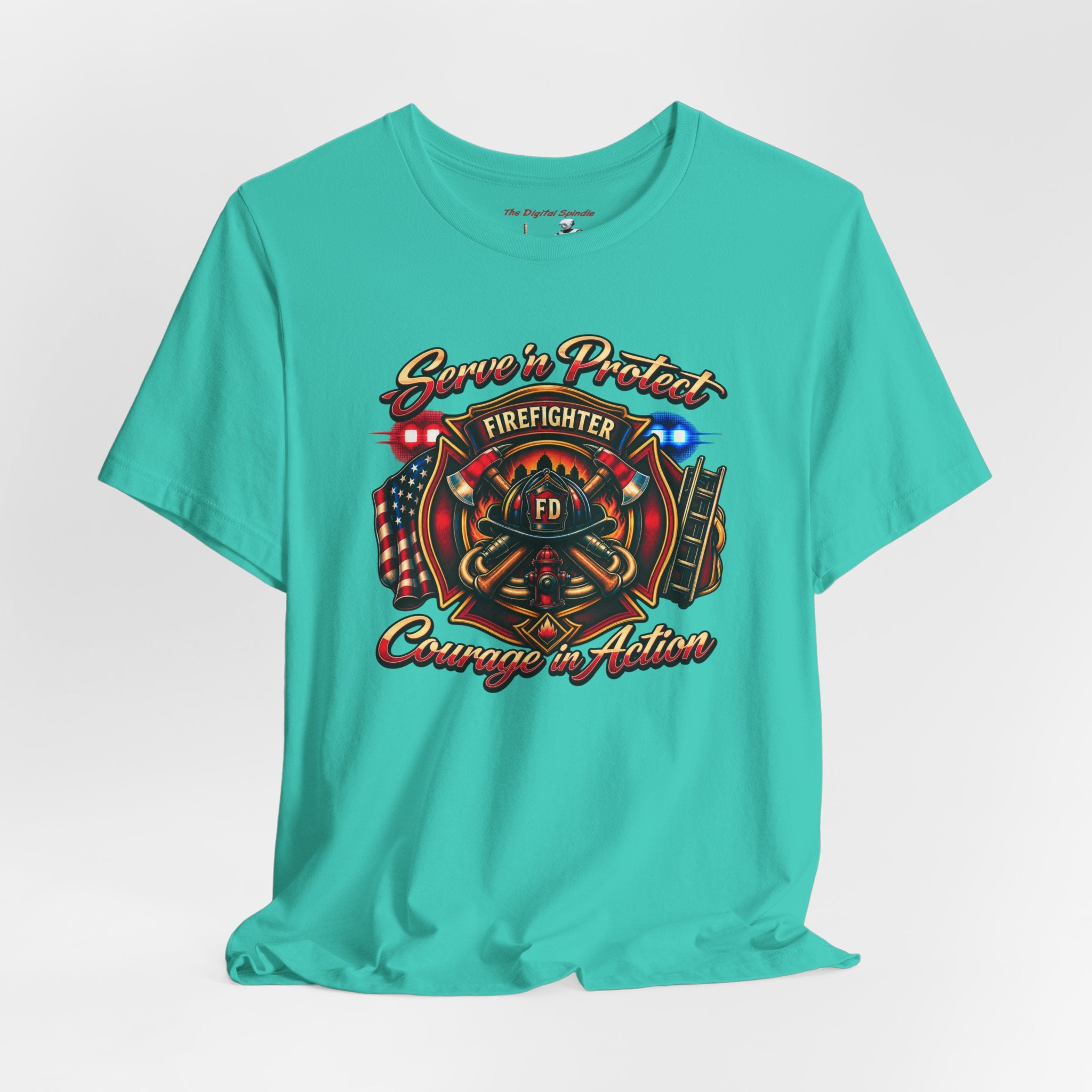 Firefighter “Service & Protect, Courage in Action” Graphic Tee
