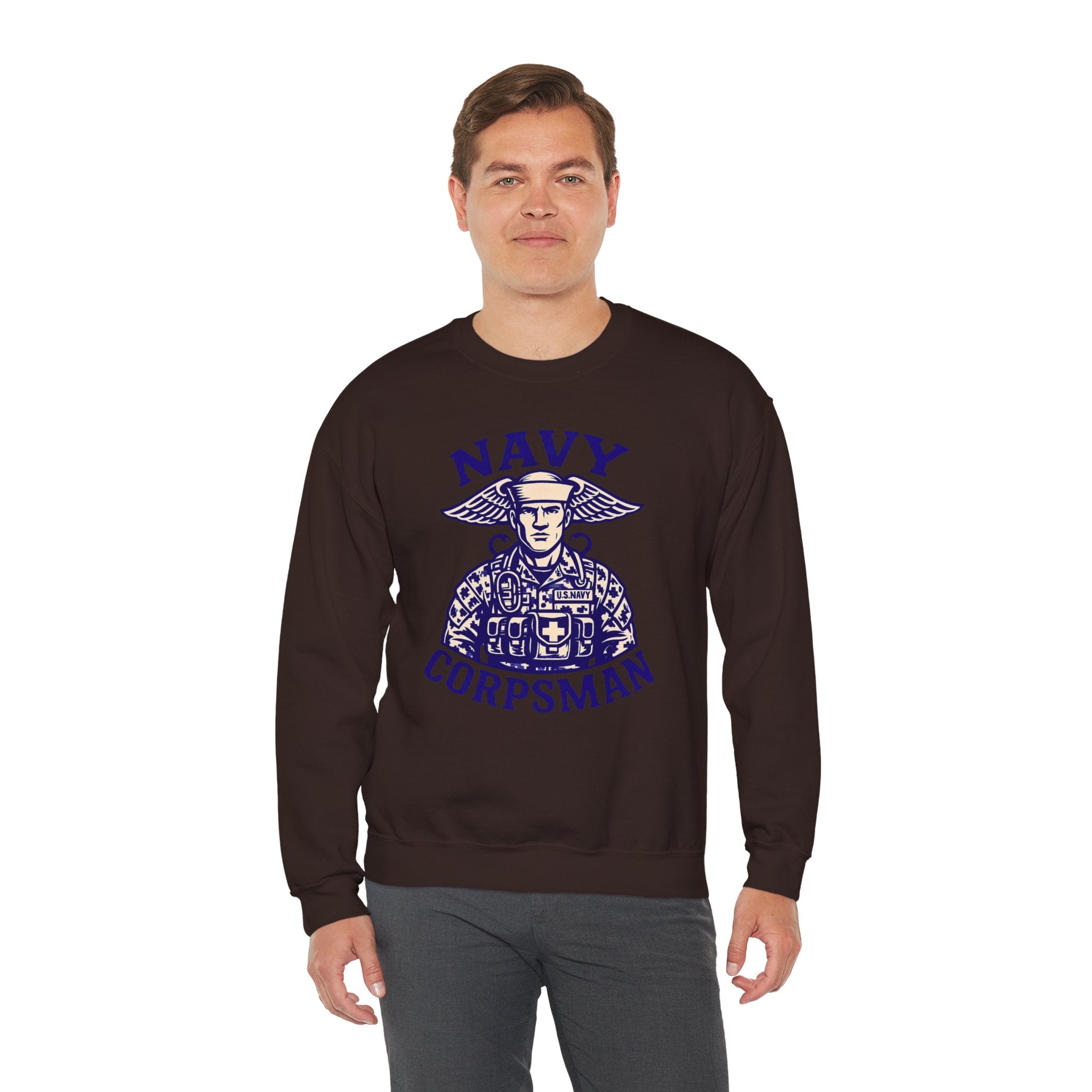 Navy Corpsman Crewneck Sweatshirt — Military Medic Graphic Pullover