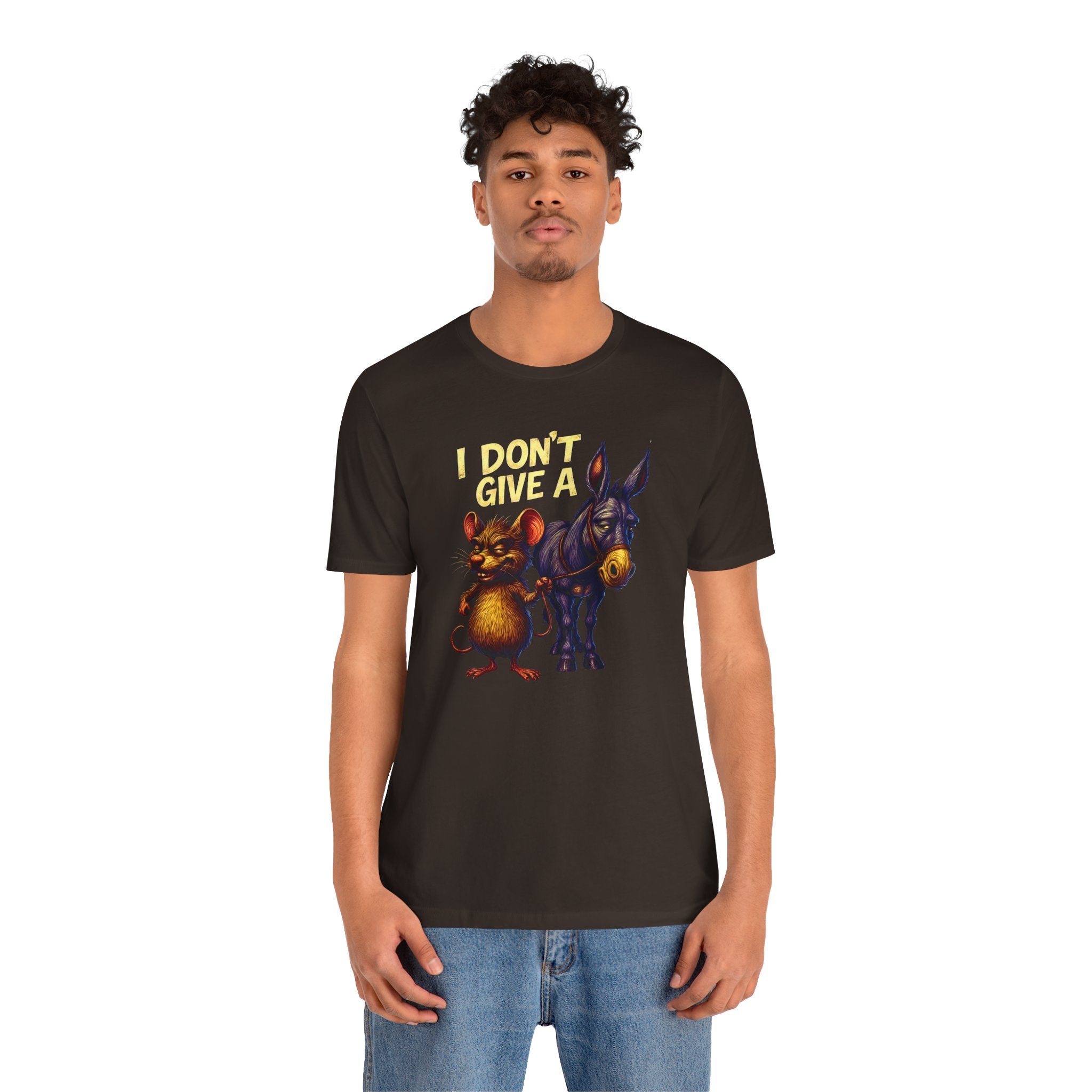 I Don't Give A — Funny Rat & Donkey Graphic Tee