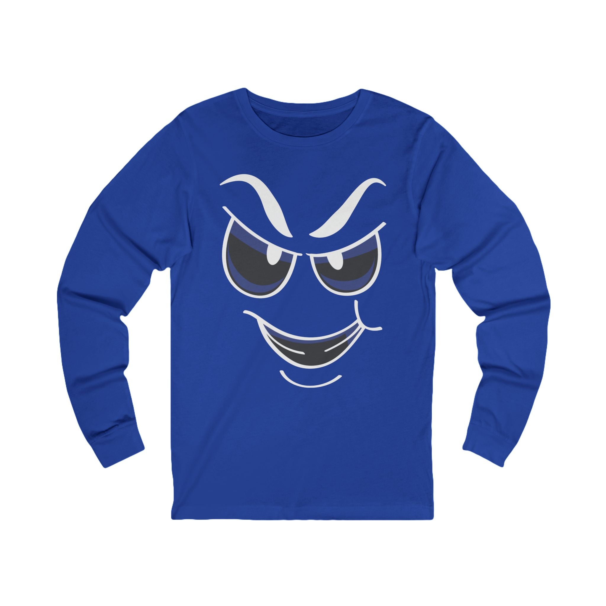 Mischievous Smirking Face Long Sleeve Tee