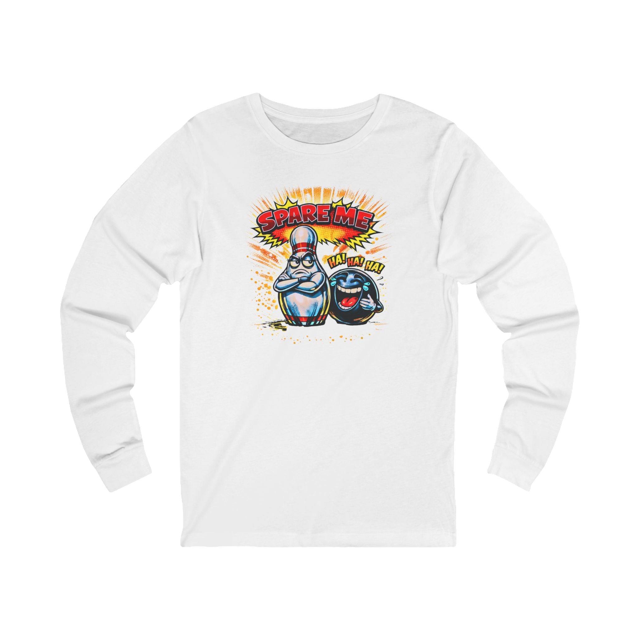 Spare Me Bowling Pin & Ball Long Sleeve Tee