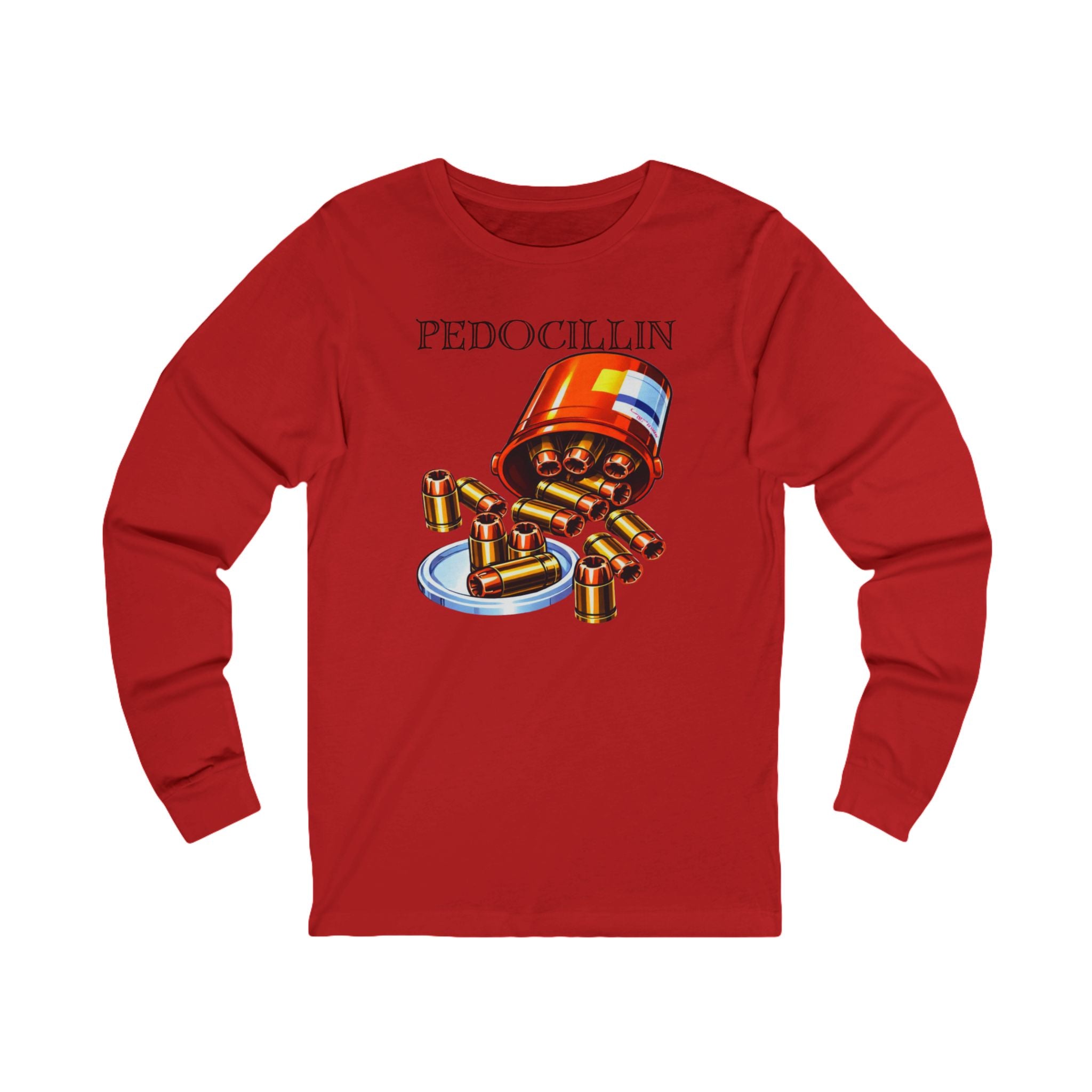 "Pedocillin" Pill Bottle Graphic Long Sleeve Tee