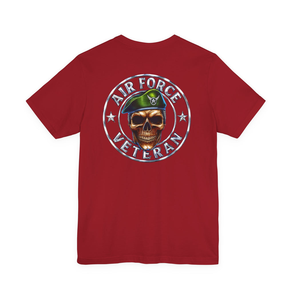 Air Force Veteran Skull Tee – Military Tribute Short Sleeve Shirt