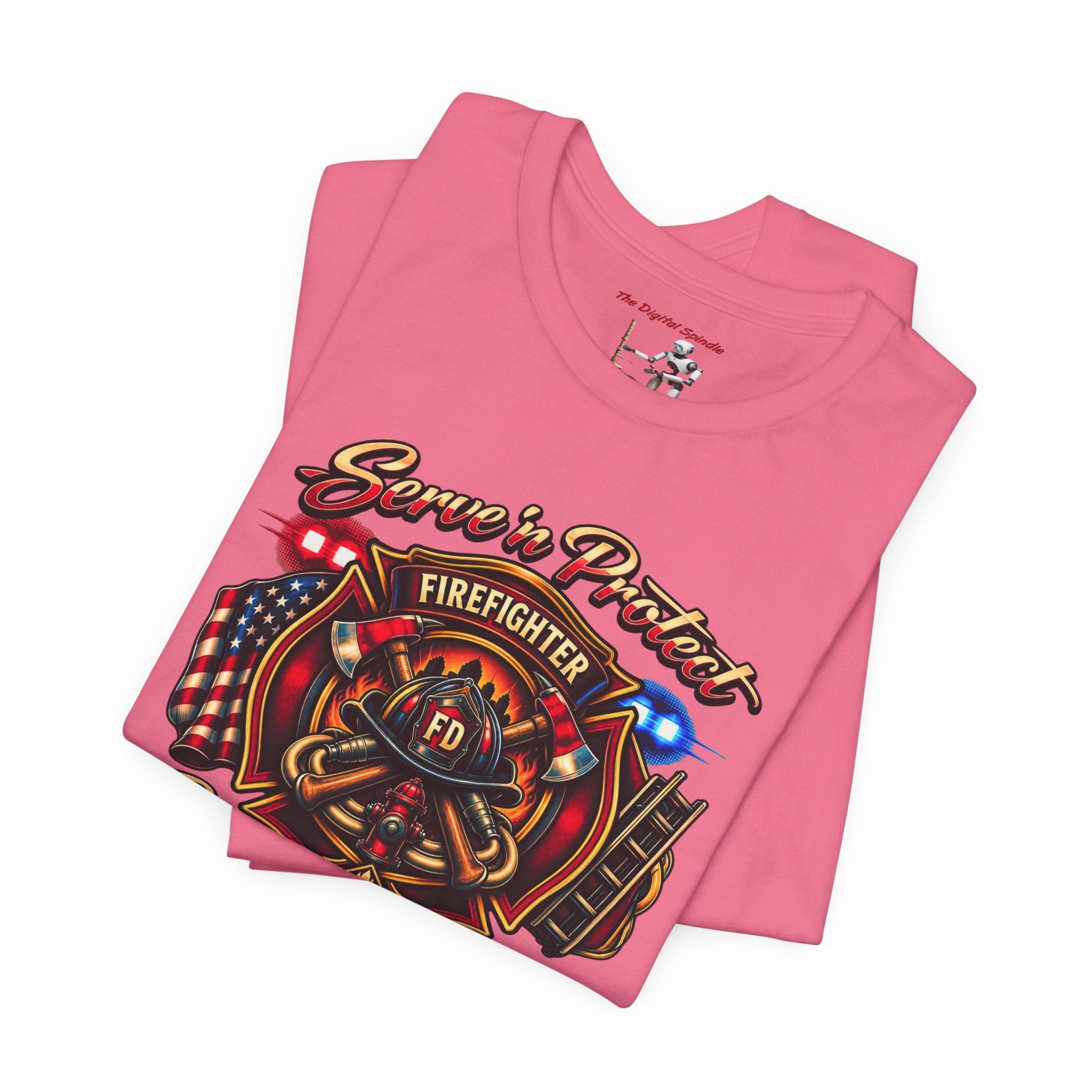 Firefighter “Service & Protect, Courage in Action” Graphic Tee