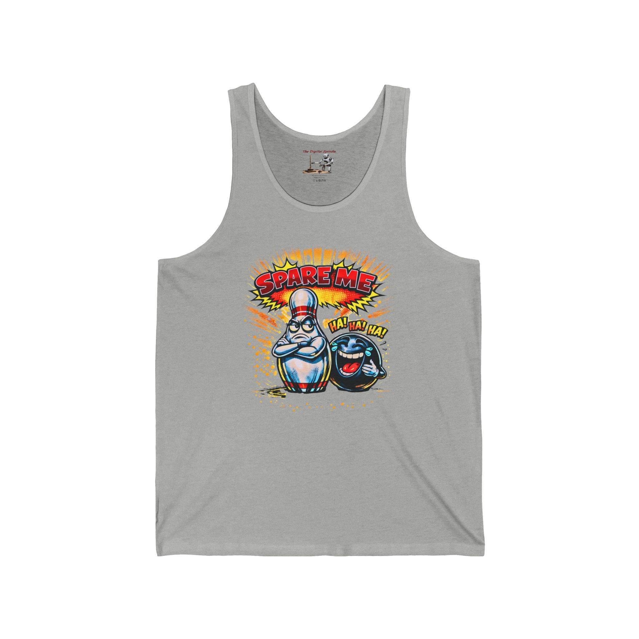 Bowling Joke Tank Top – "Spare Me" Graphic Tank for Bowlers & Sports Fans