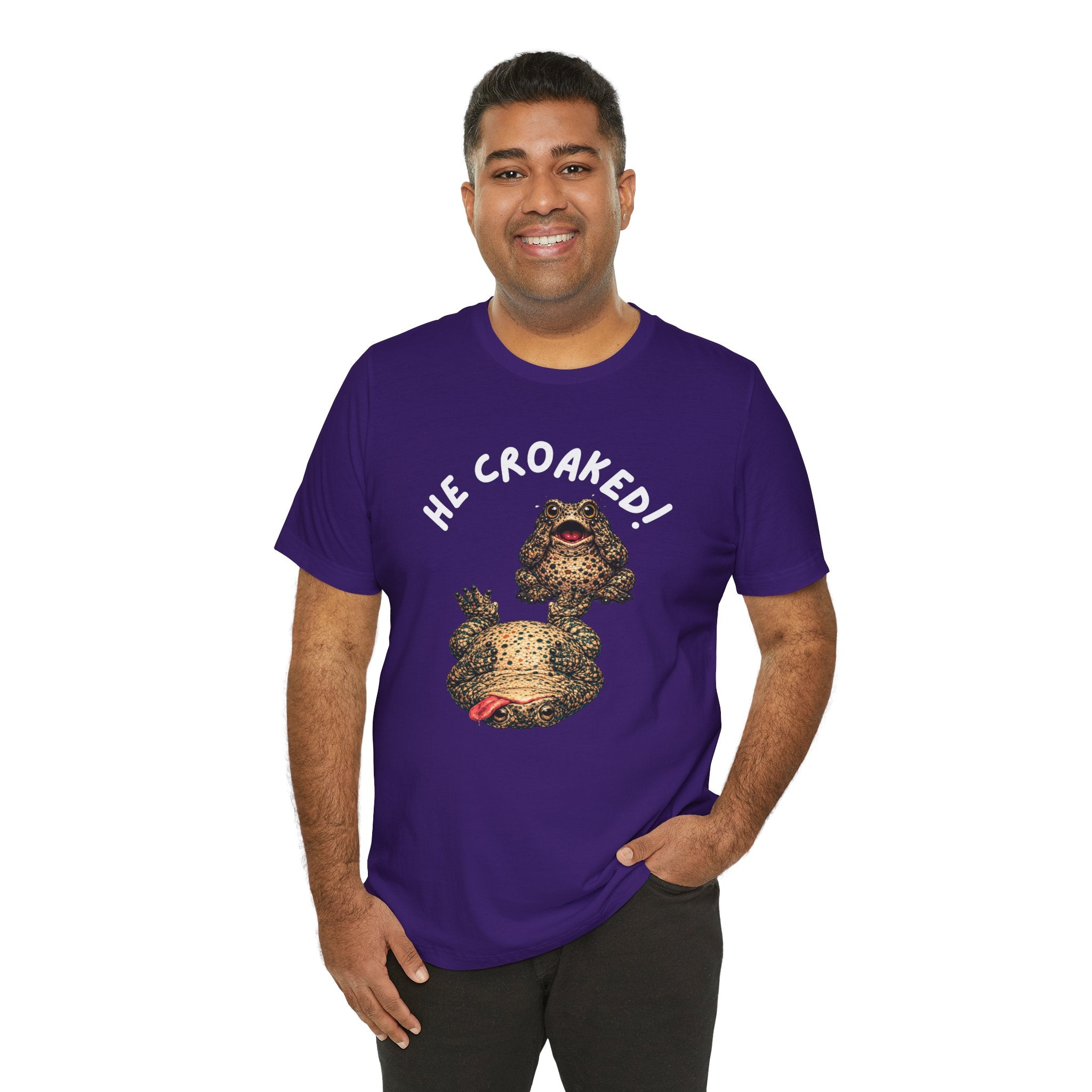 He Croaked! Frog Graphic Tee – Funny Toad Illustration Shirt