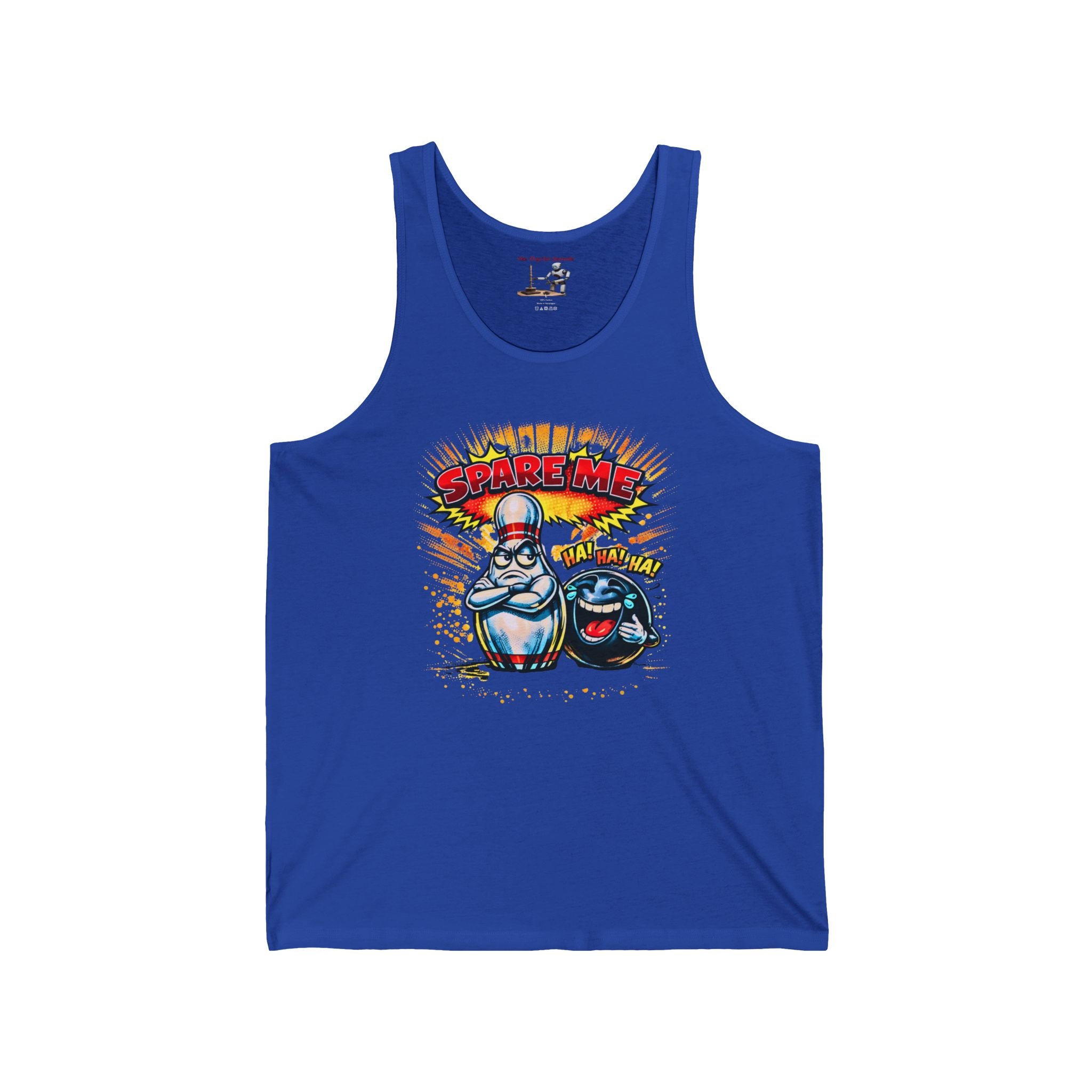 Bowling Joke Tank Top – "Spare Me" Graphic Tank for Bowlers & Sports Fans