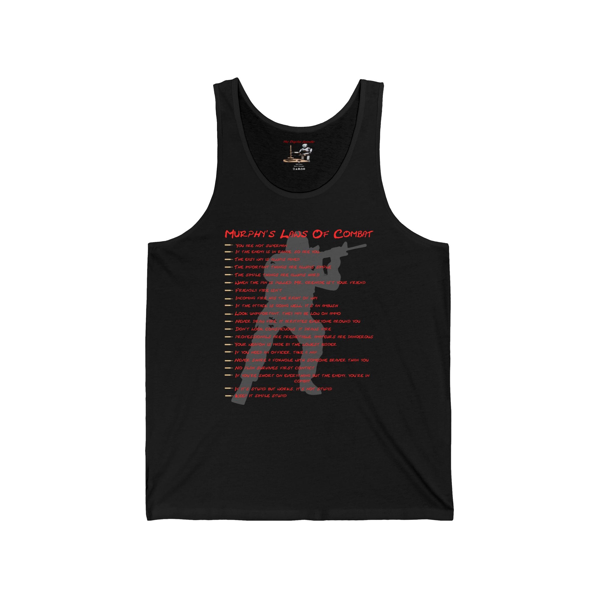 Murphy's Laws Of Combat Tank Top — "Murphy's Laws" Silhouette Vest