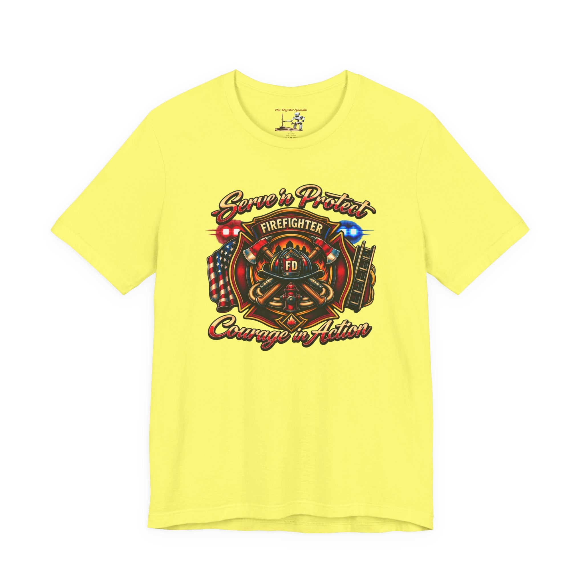 Firefighter “Service & Protect, Courage in Action” Graphic Tee