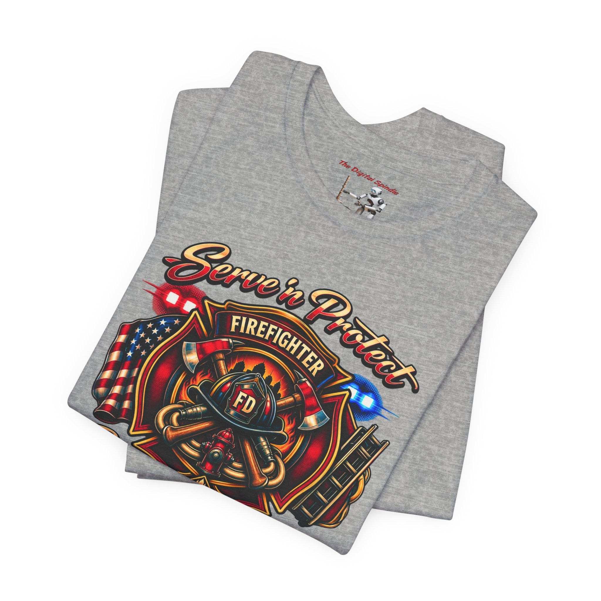 Firefighter “Service & Protect, Courage in Action” Graphic Tee