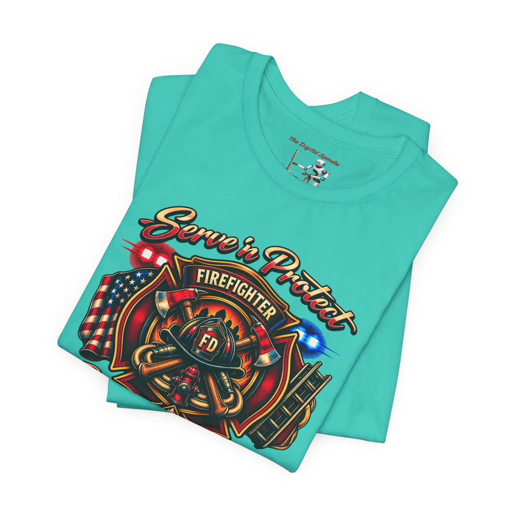Firefighter “Service & Protect, Courage in Action” Graphic Tee