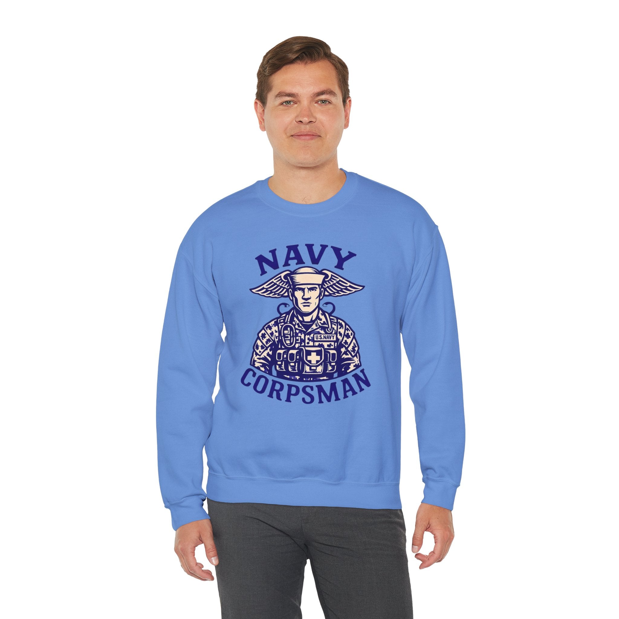 Navy Corpsman Crewneck Sweatshirt — Military Medic Graphic Pullover