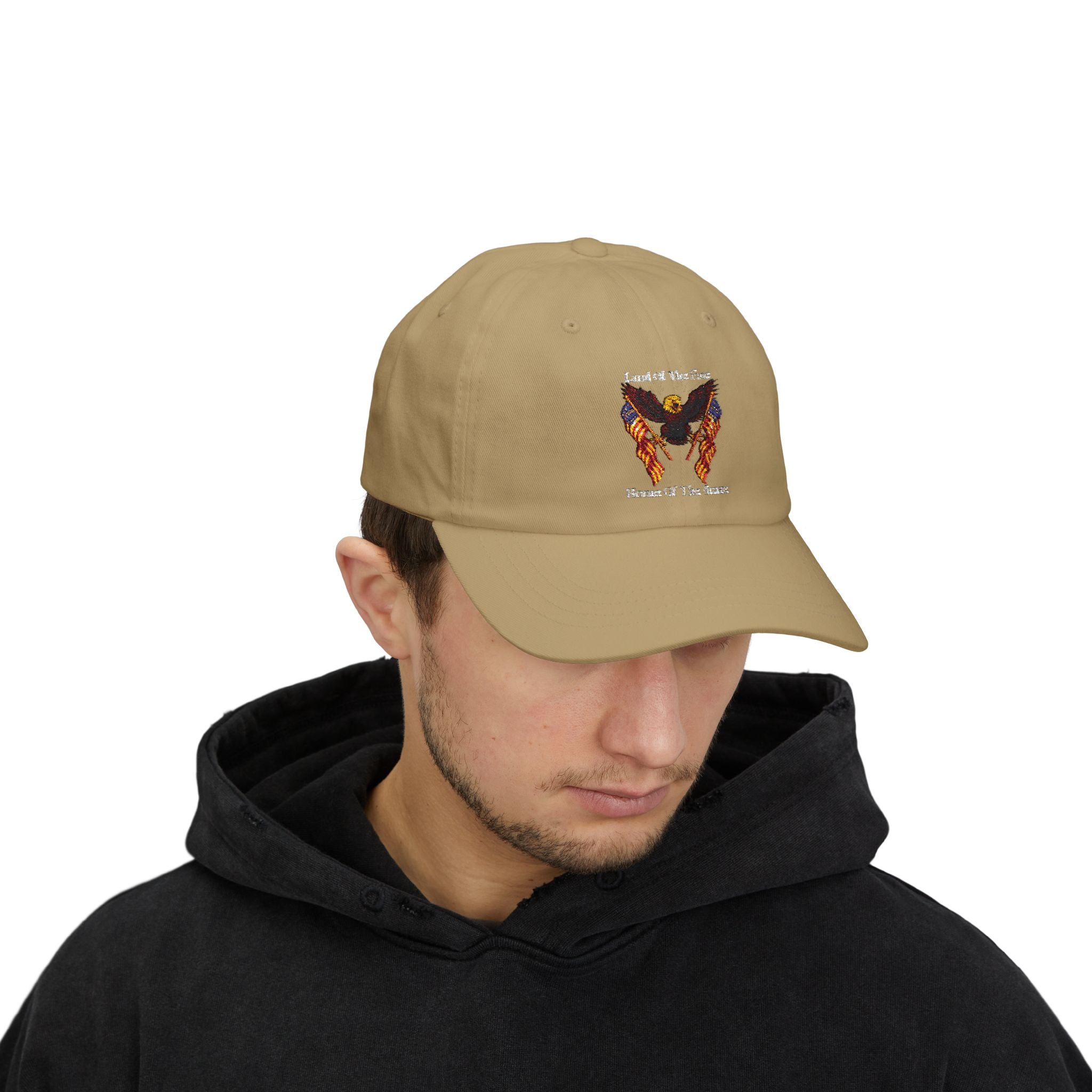 Land Of The Free Classic Dad Cap — Patriotic Eagle Embroidered Baseball Hat