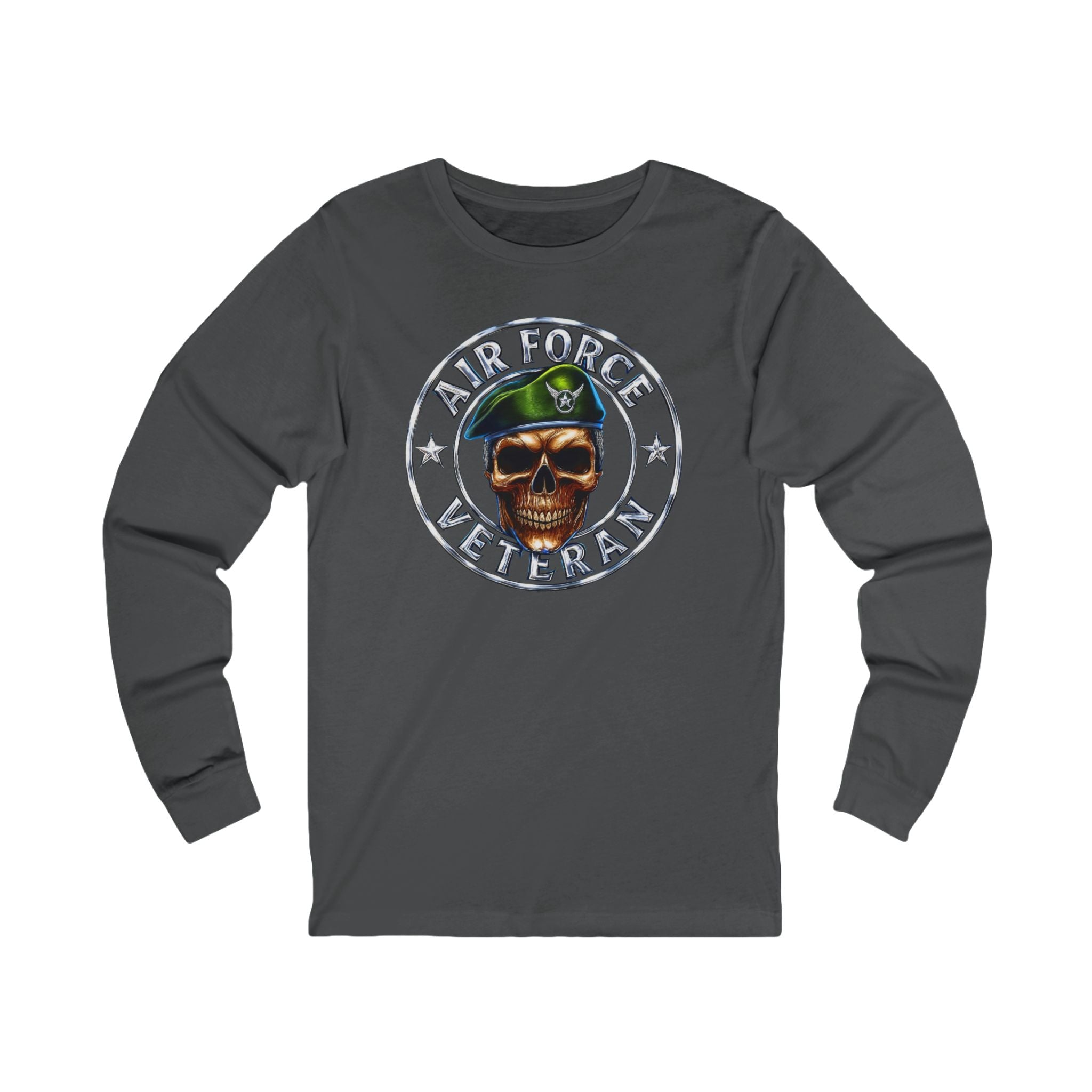 Air Force Veteran Skull Long Sleeve Tee