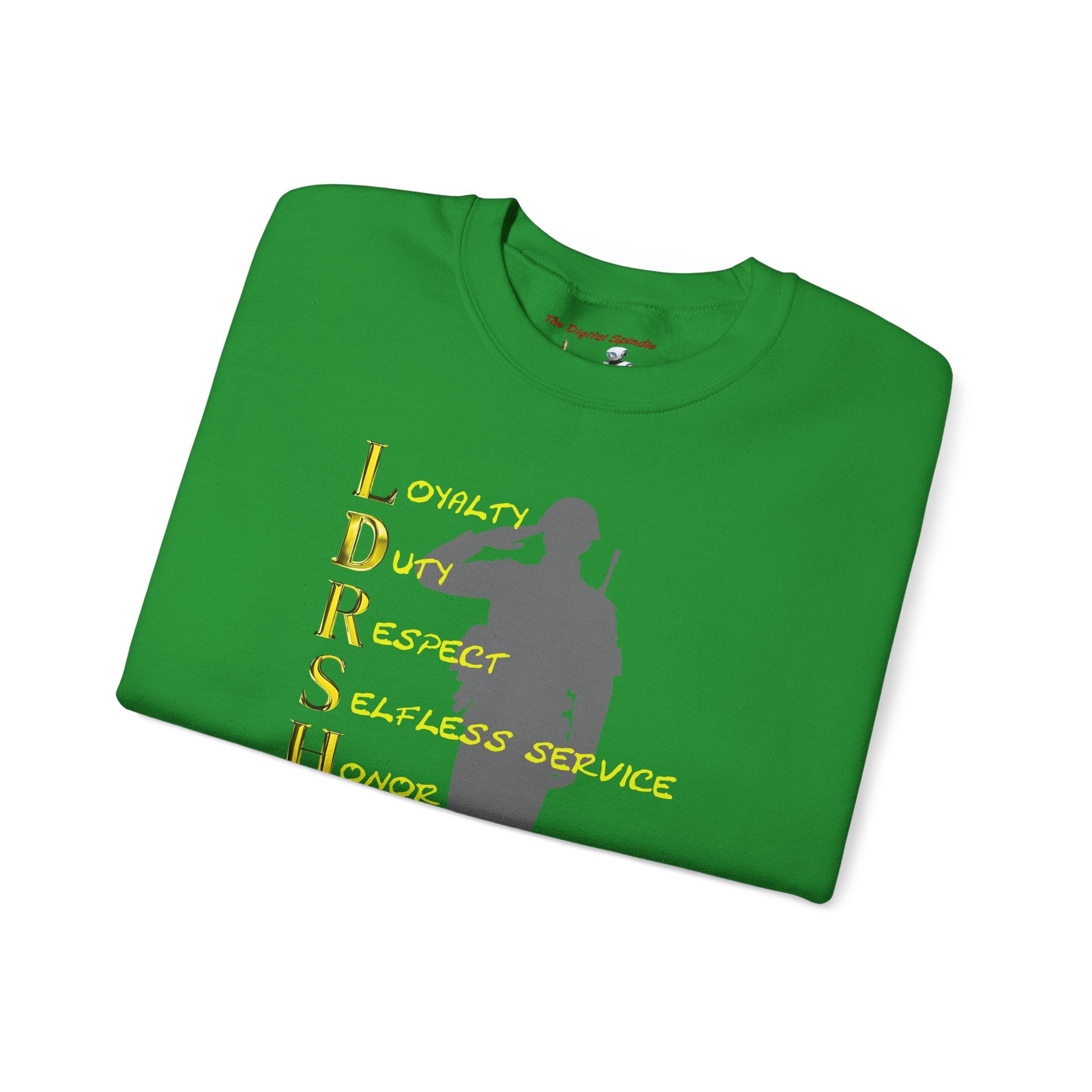 Leadership Military Salute Crewneck Sweatshirt — LDRSHIP Values Design