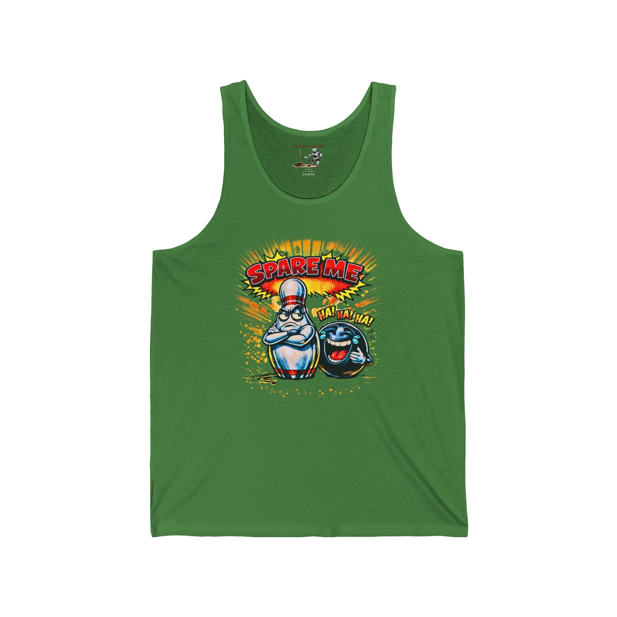 Bowling Joke Tank Top – "Spare Me" Graphic Tank for Bowlers & Sports Fans