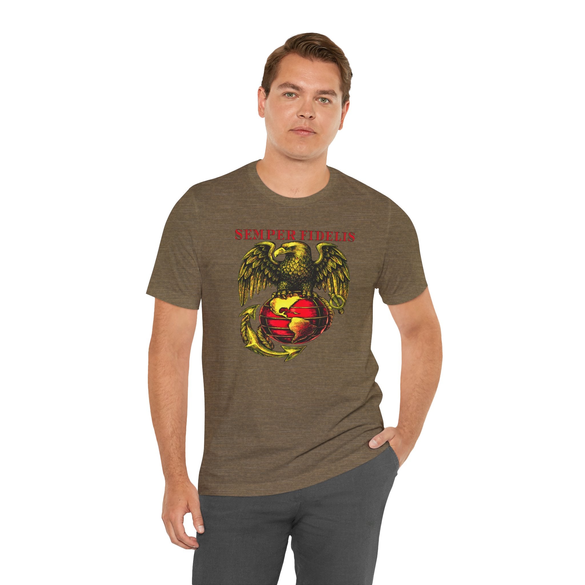 Semper Fidelis Eagle Globe & Anchor T-Shirt — Marine Corps Veteran Tee