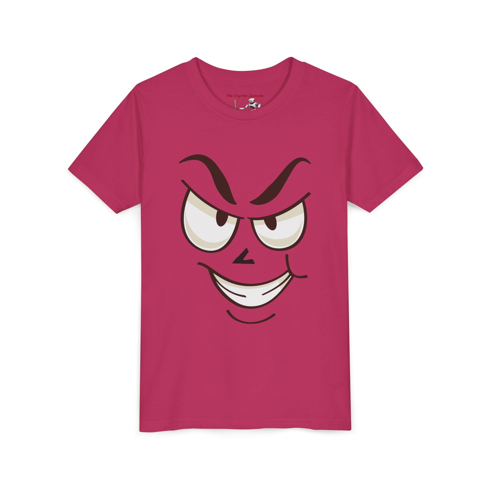 Mischievous Smirking Face Graphic Shirt (Funny Kids Tee)