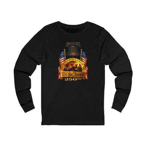 "We the People" Long Sleeve Tee – "We the People" Patriotic Flag & Liberty Bell Shirt