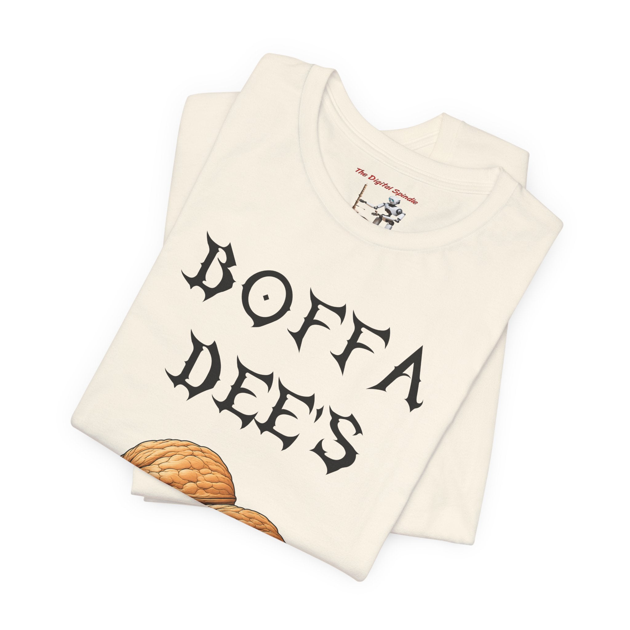 Boffa Dees Walnut Graphic Tee — Vintage Gothic Text Nut Illustration T-Shirt
