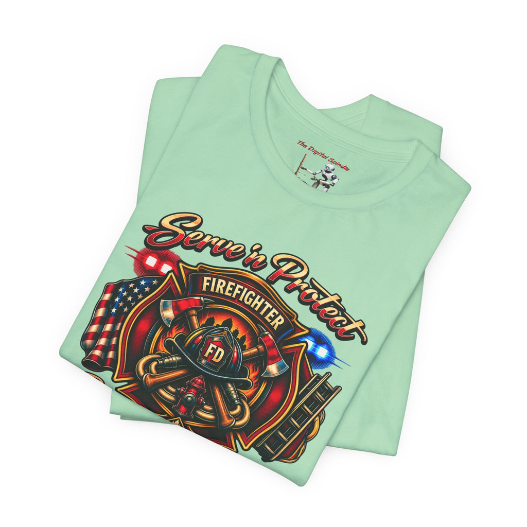 Firefighter “Service & Protect, Courage in Action” Graphic Tee